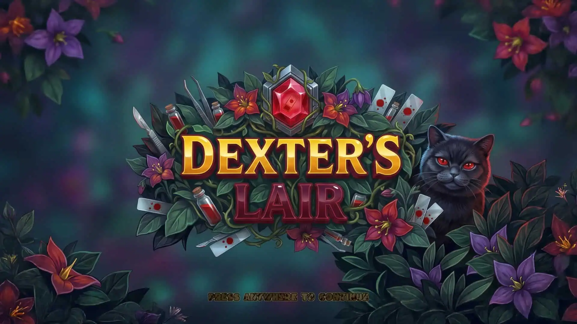Dexters Lair slot intro screen