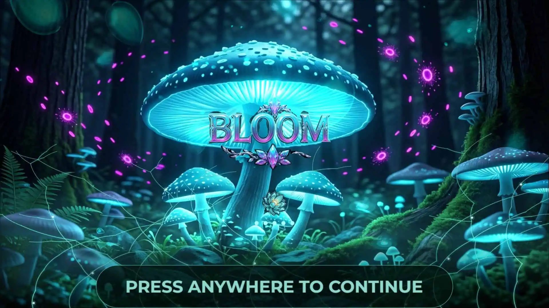 Bloom Cluster Pays slot intro screen