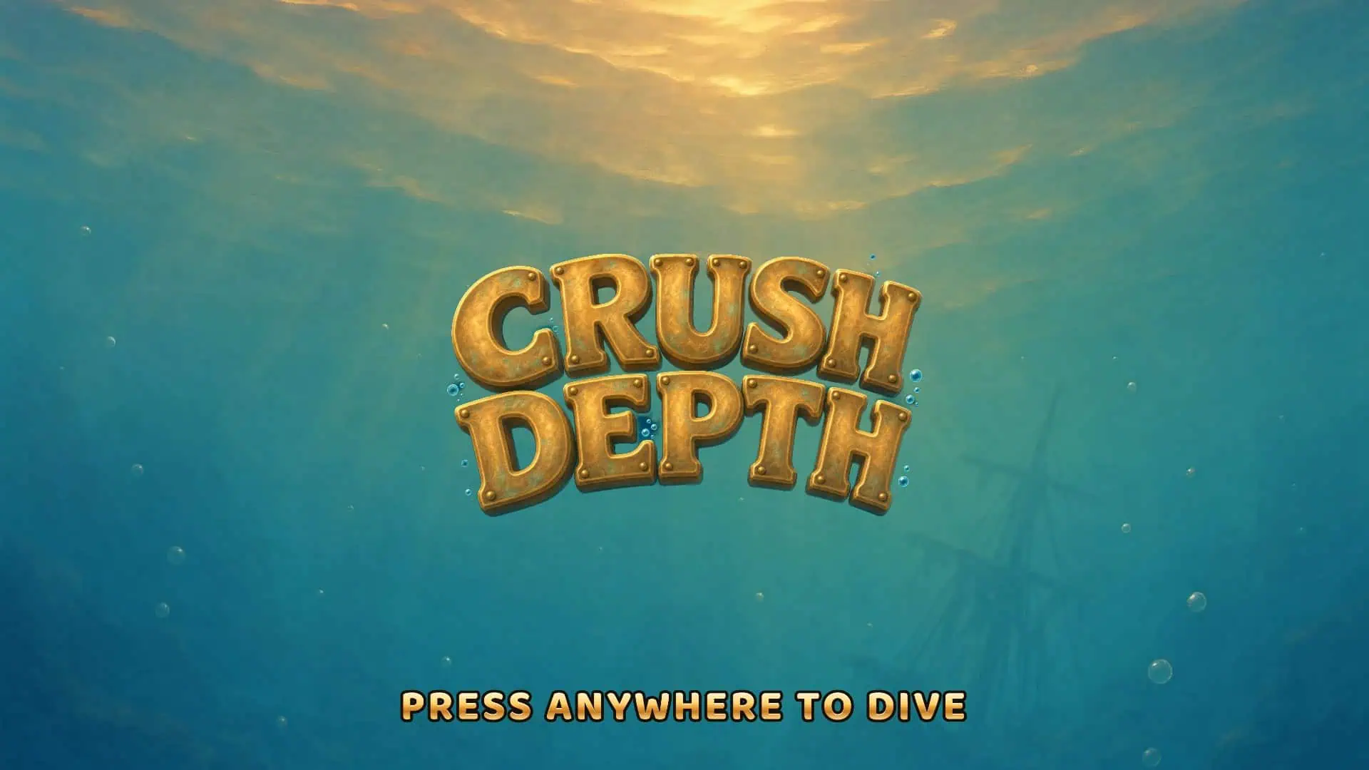Crush Depth slot intro screen