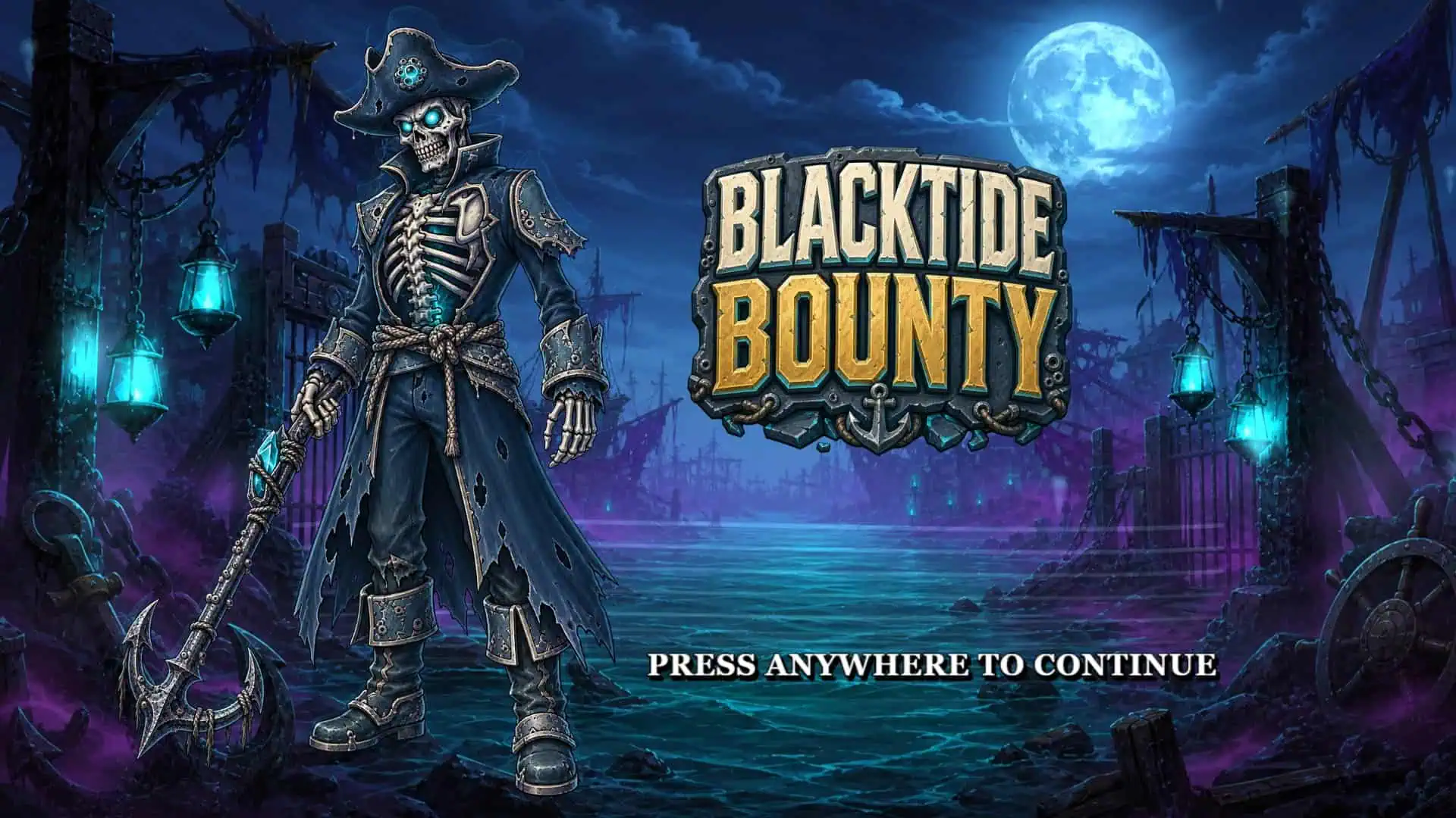 Blacktide Bounty slot intro screen