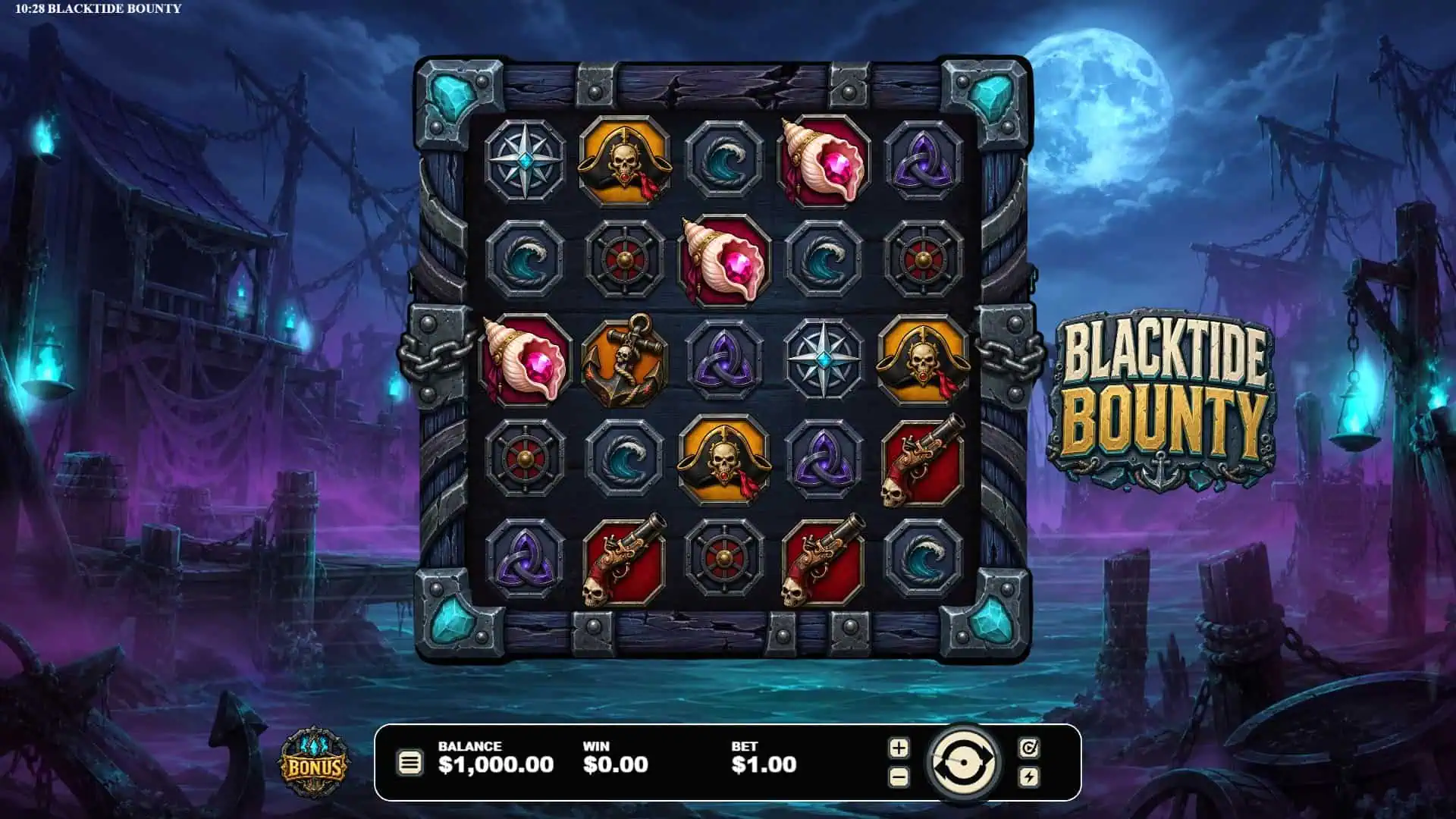 Blacktide Bounty slot gameplay reels