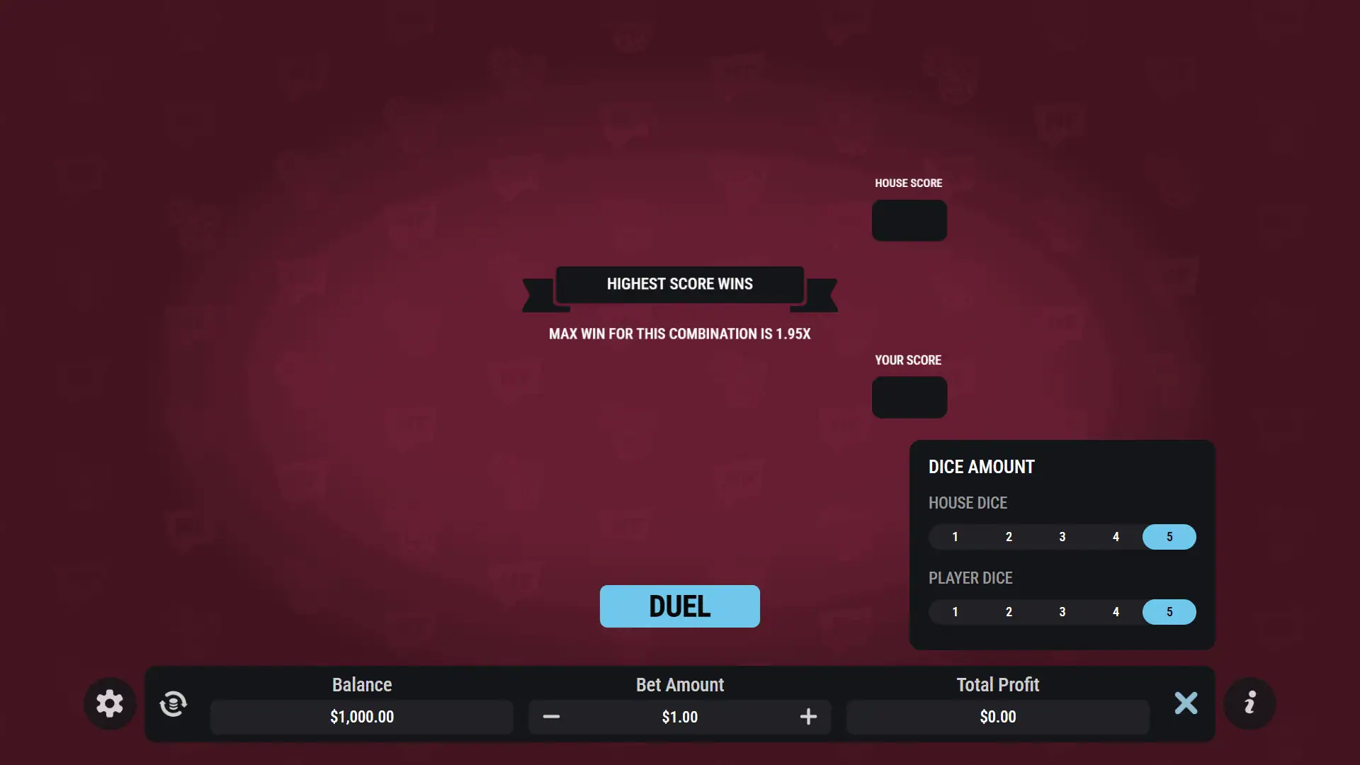 Dice Duel slot gameplay reels