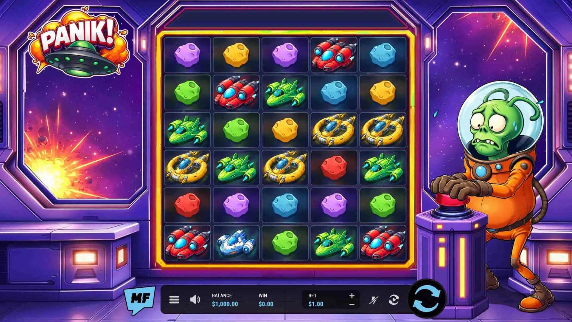 Panik slot gameplay reels