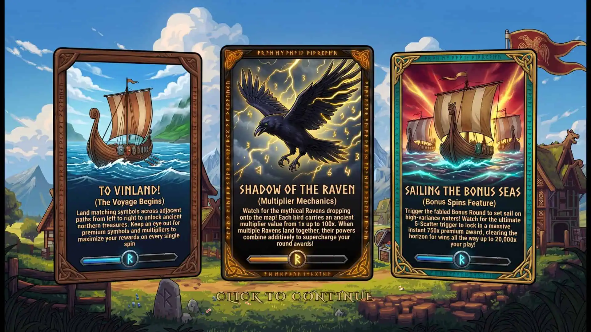 Vinland Ways slot intro screen