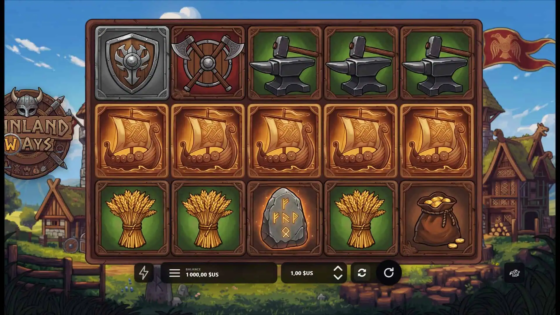 Vinland Ways slot gameplay reels