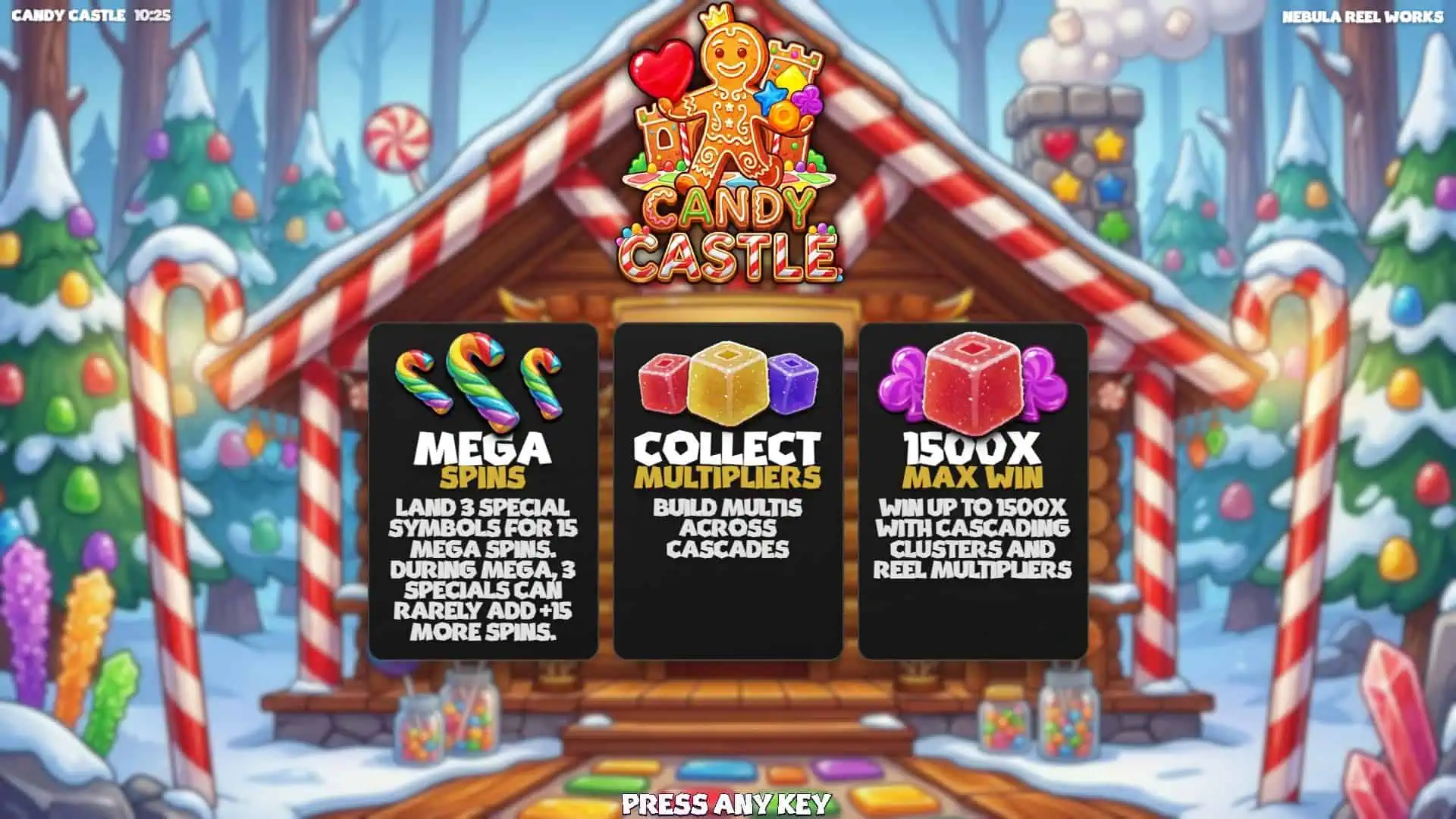 Candy Castle slot intro screen