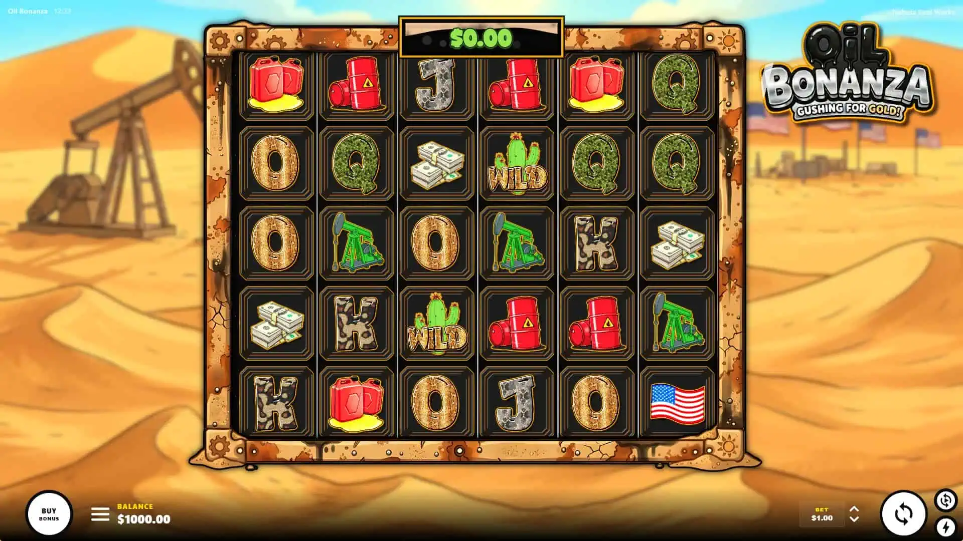 Oil Bonanza slot gameplay reels