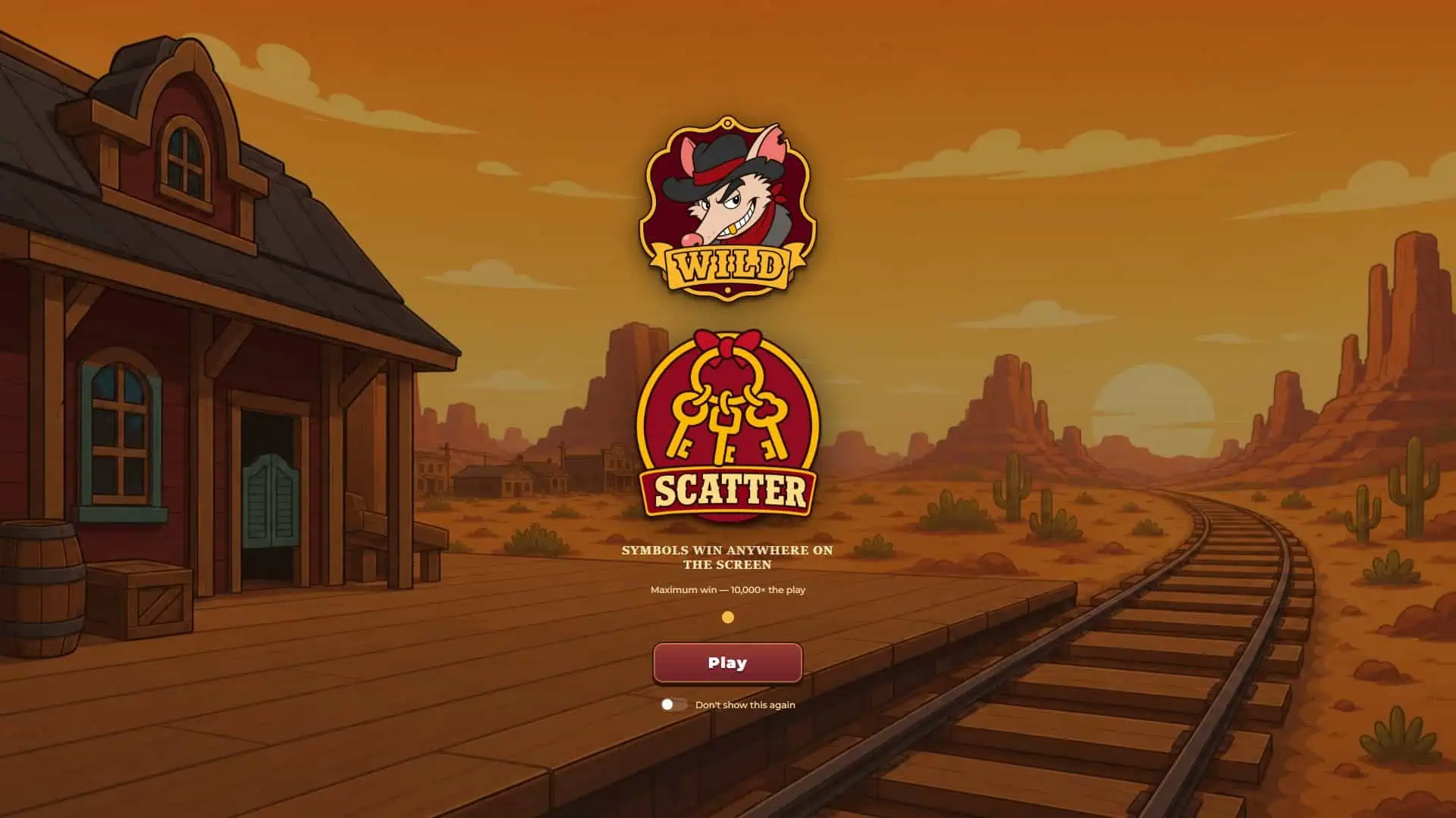 Poss Bandit slot intro screen