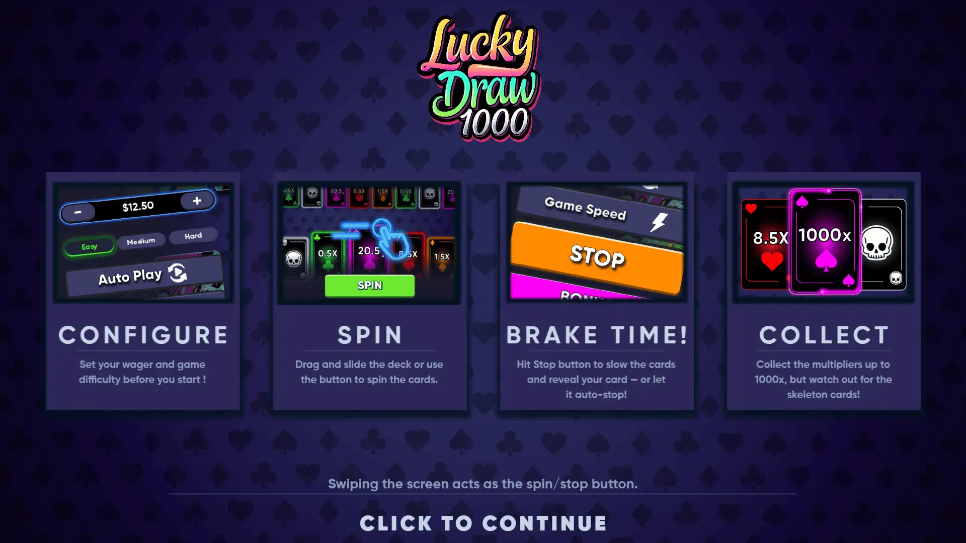 Lucky Draw 1000 slot intro screen