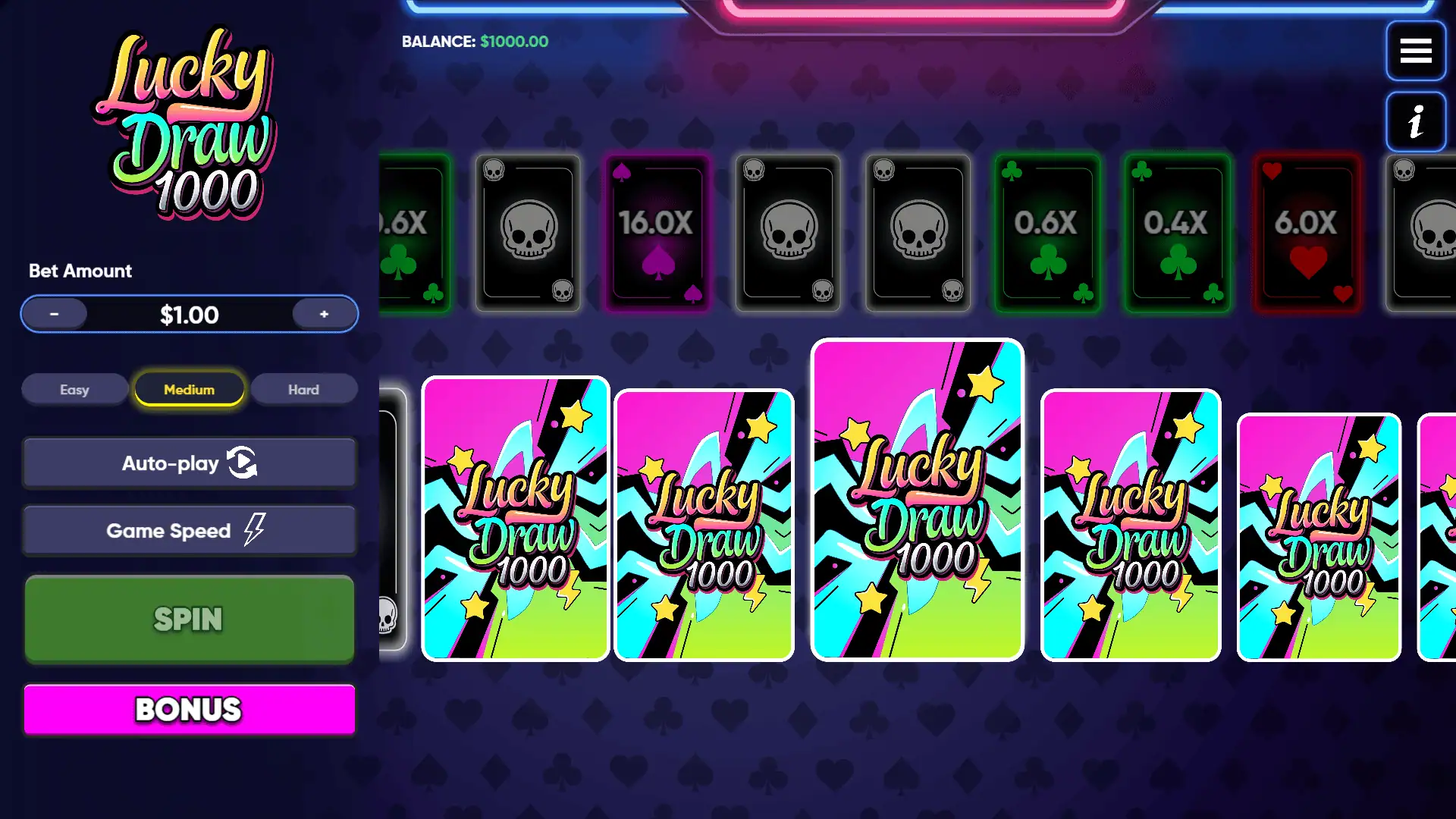 Lucky Draw 1000 slot gameplay reels