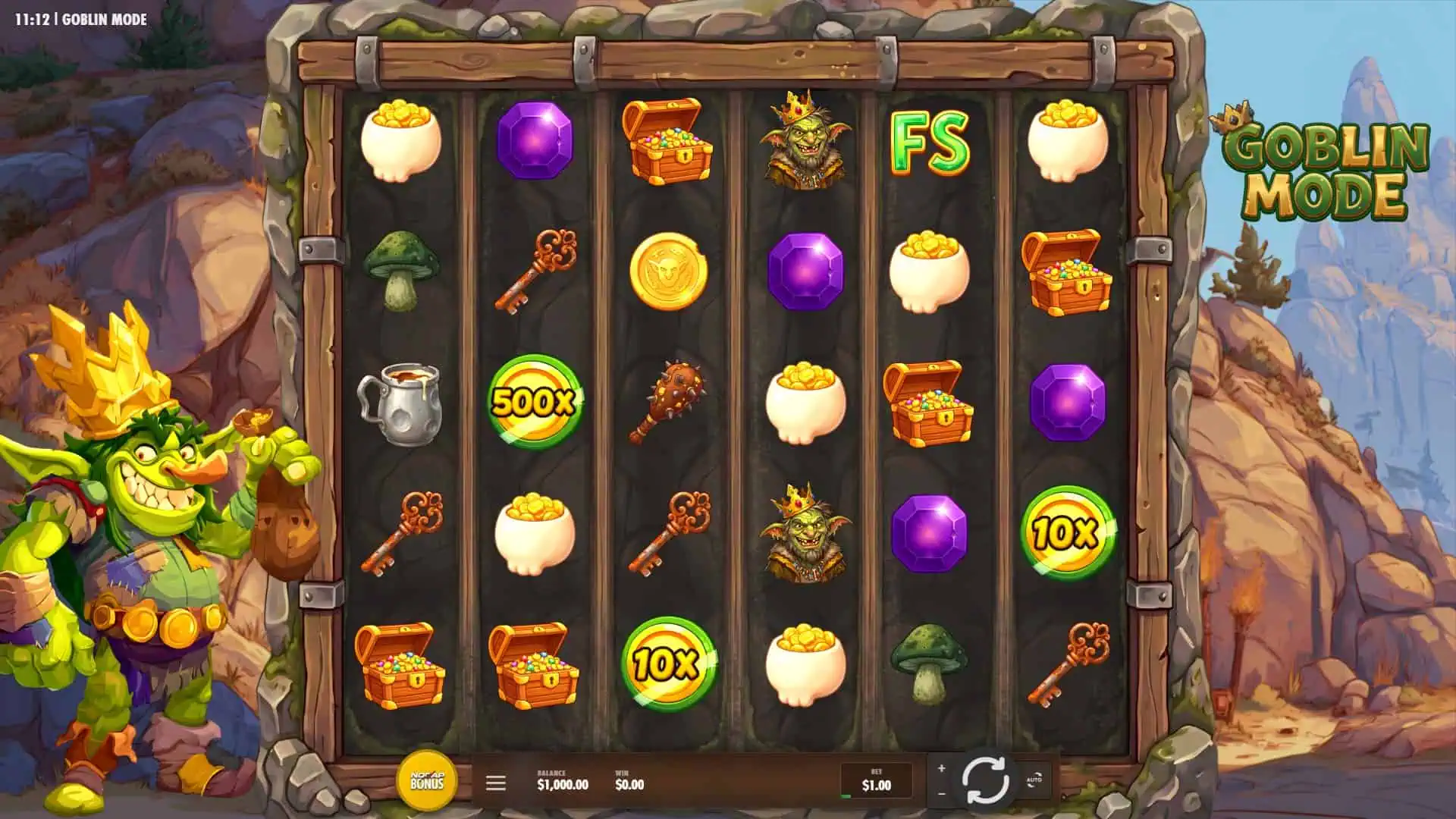 Goblin Mode slot gameplay reels