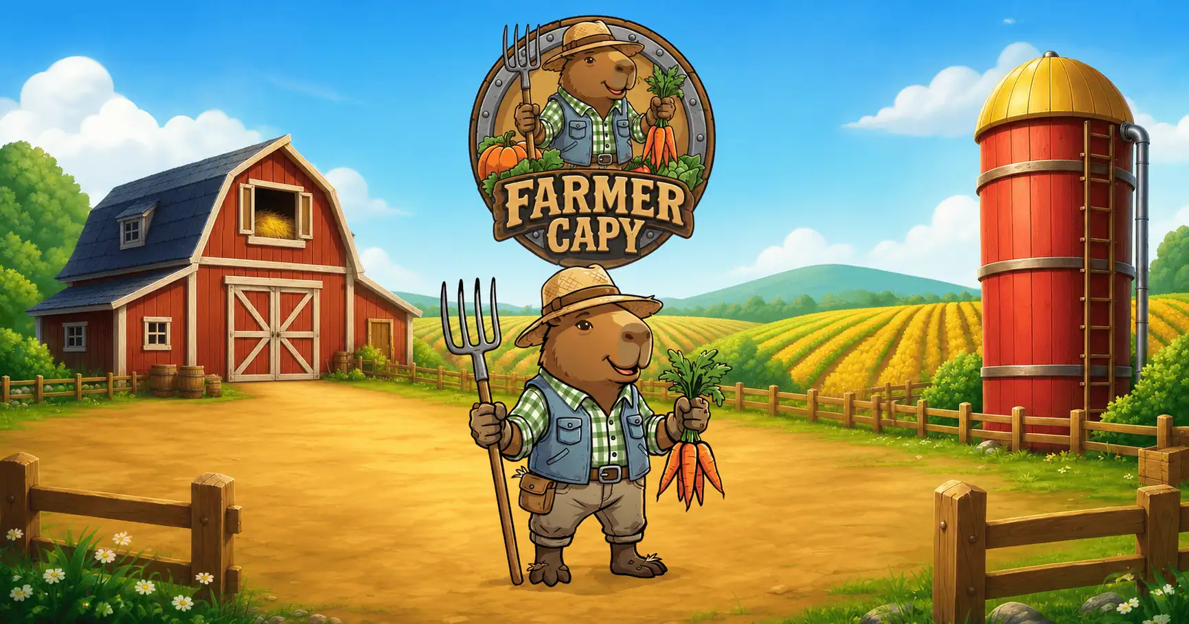 Farmer Capy Slot Demo by Noname Gaming slot cover image
