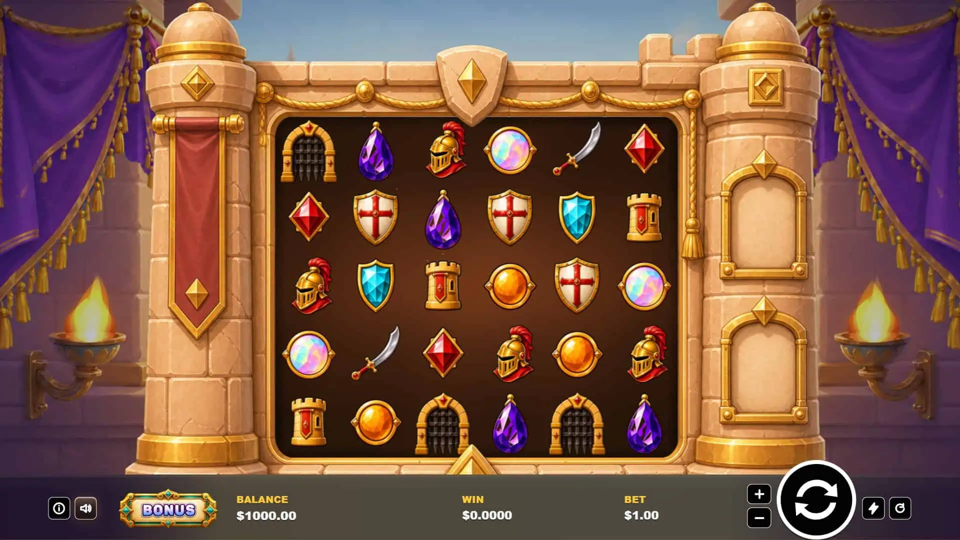 Stronghold Warlords slot gameplay reels