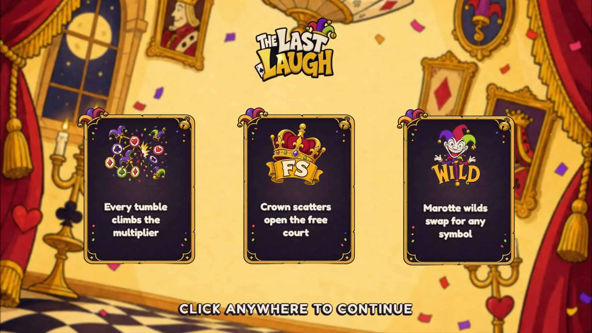 The Last Laugh slot intro screen