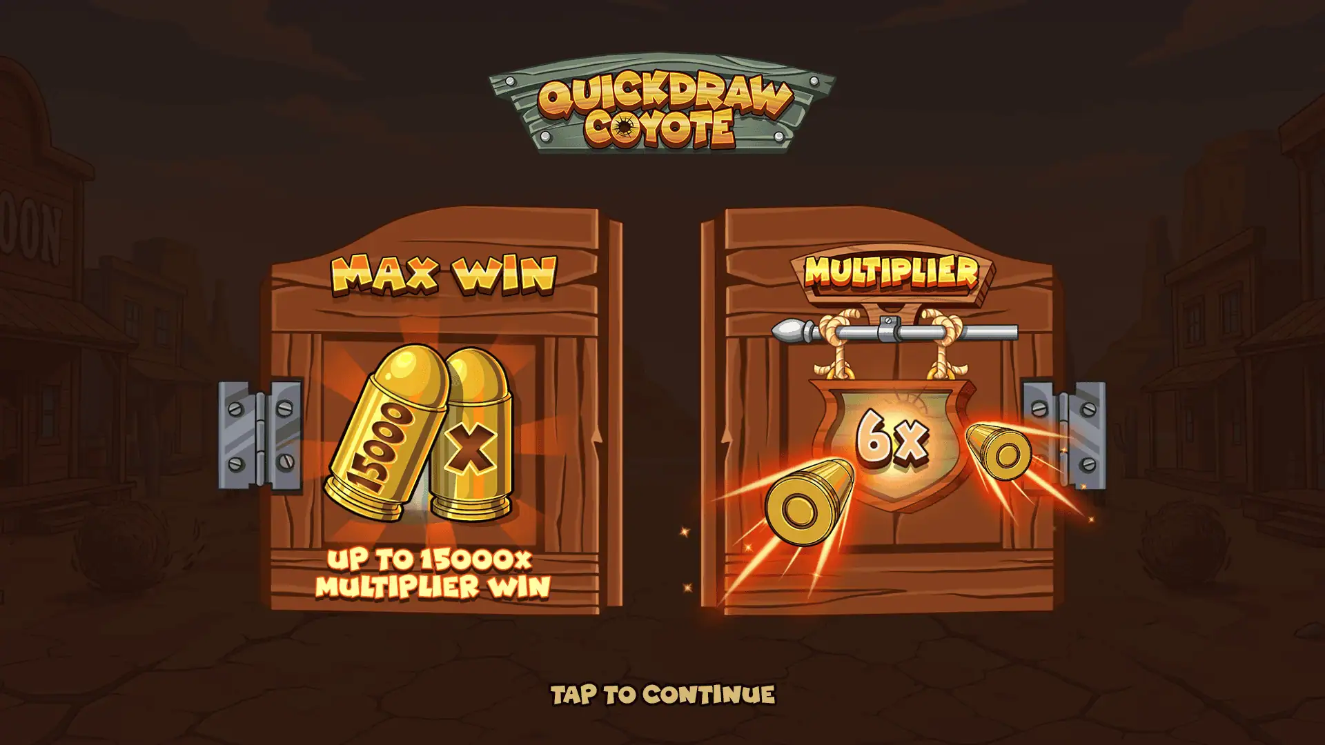 Quickdraw Coyote slot intro screen