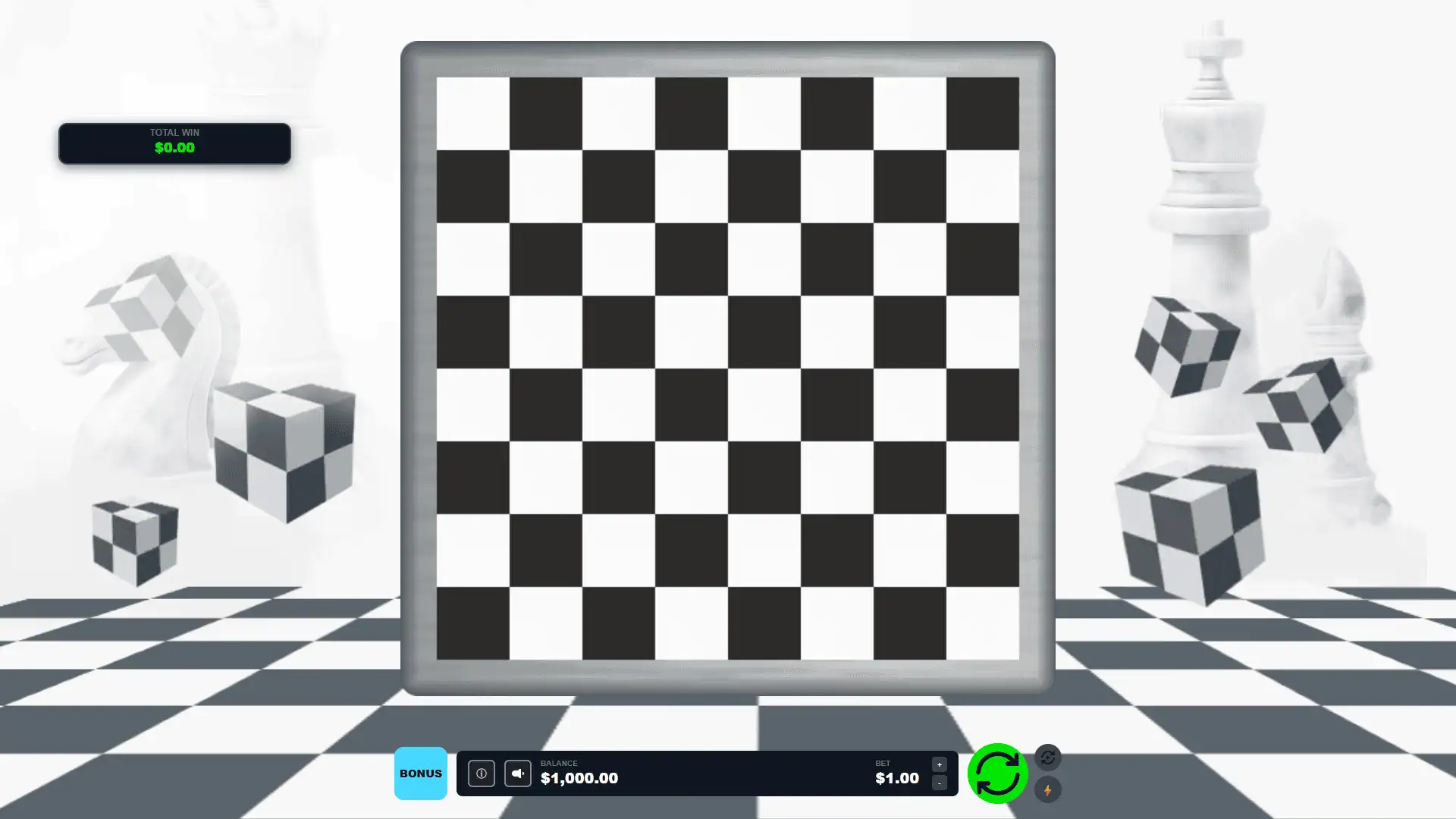 Chess slot gameplay reels