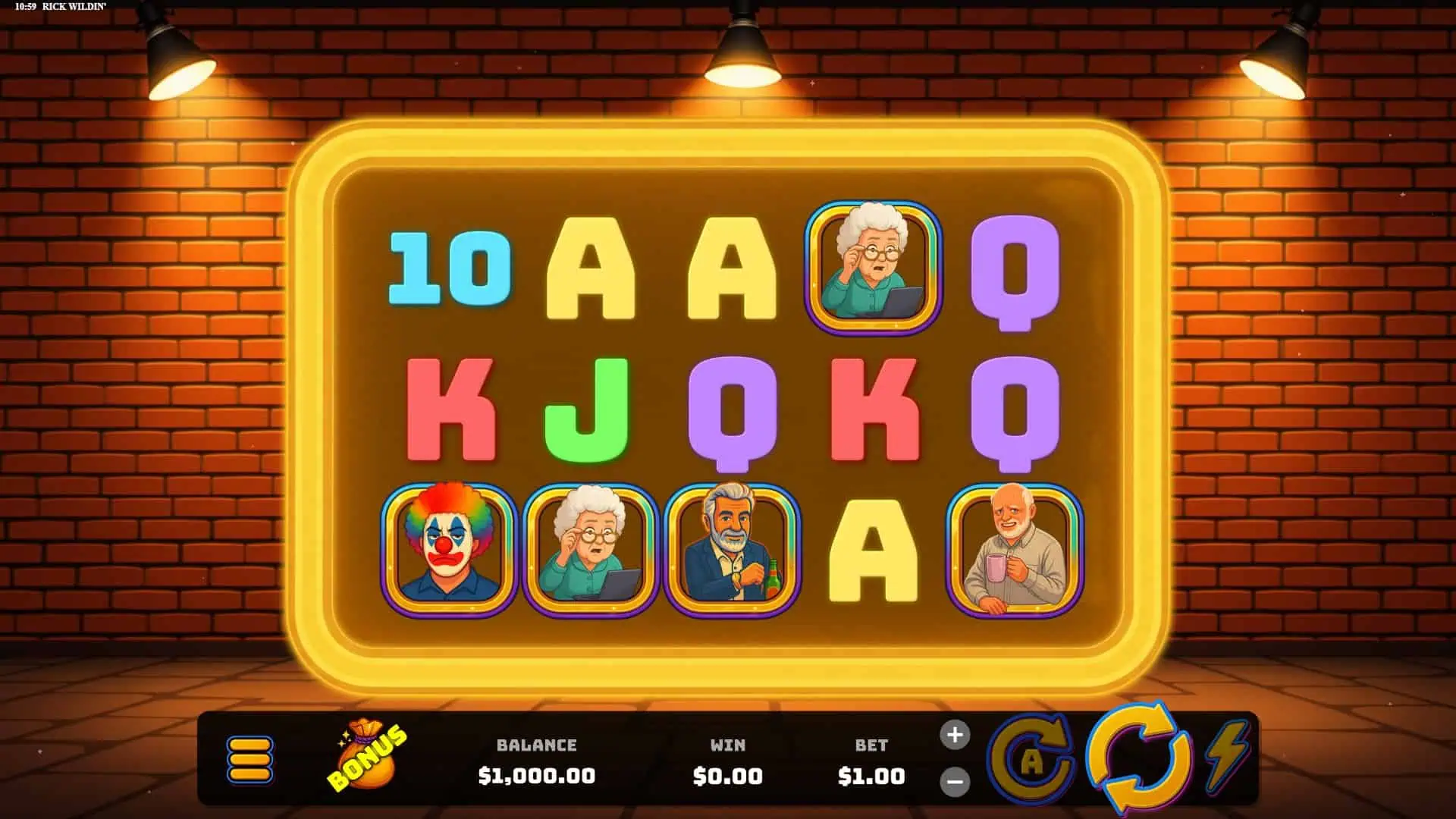 Rick Wildin slot gameplay reels