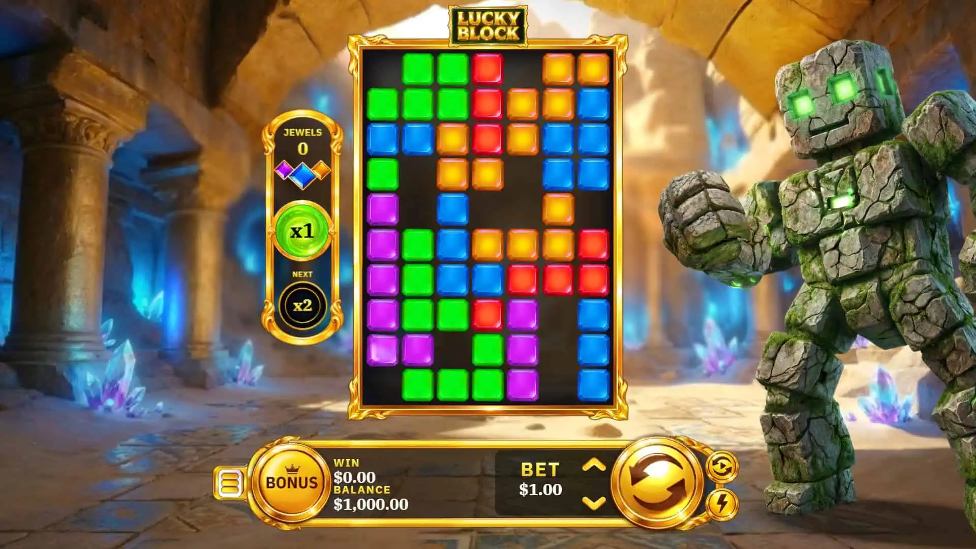 Lucky Block slot gameplay reels