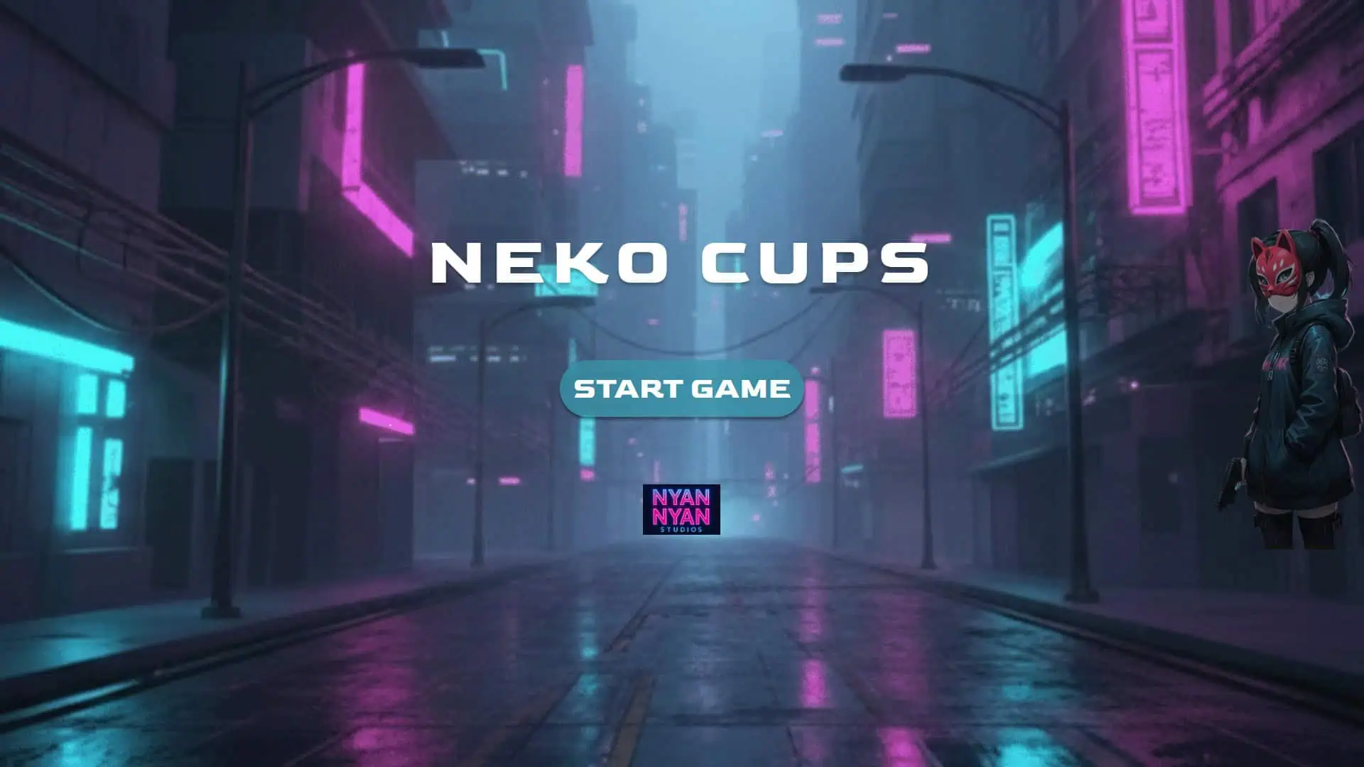 NekoCups slot intro screen