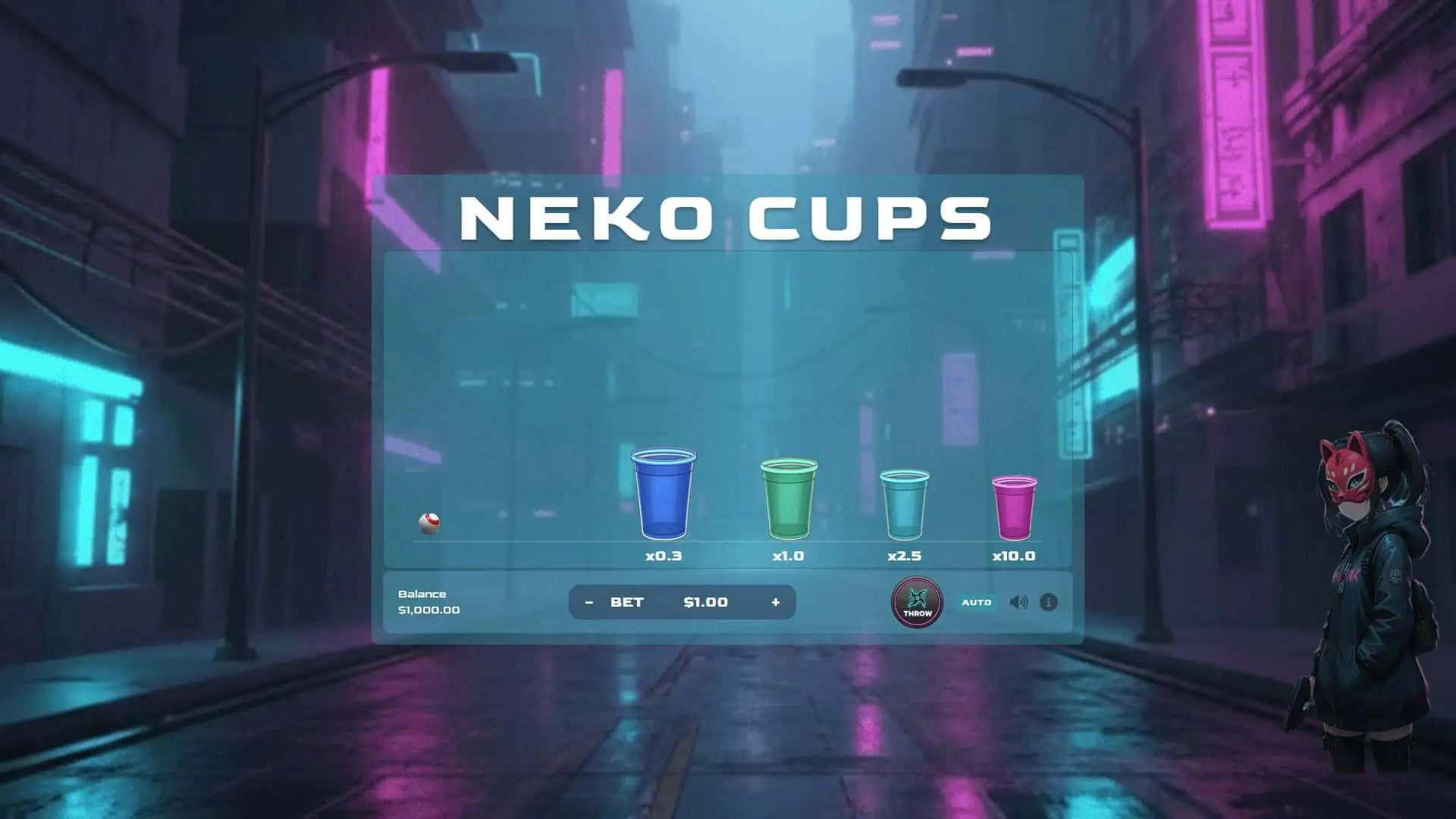 NekoCups slot gameplay reels