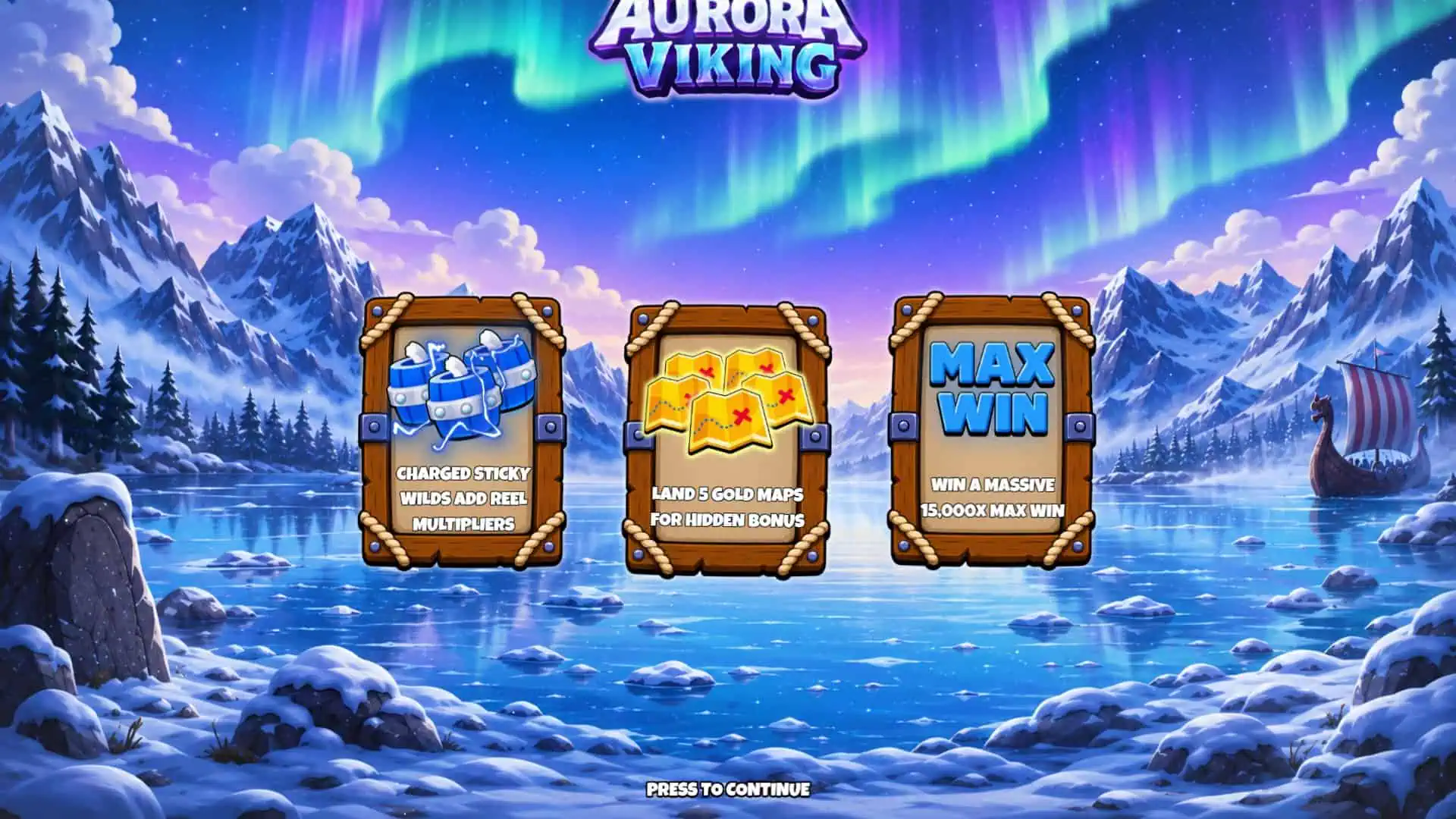 Aurora Viking slot intro screen