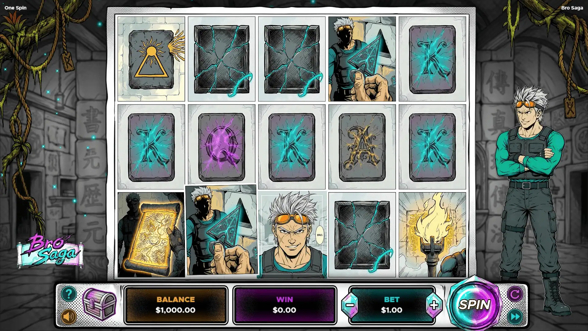 Bro Saga slot gameplay reels