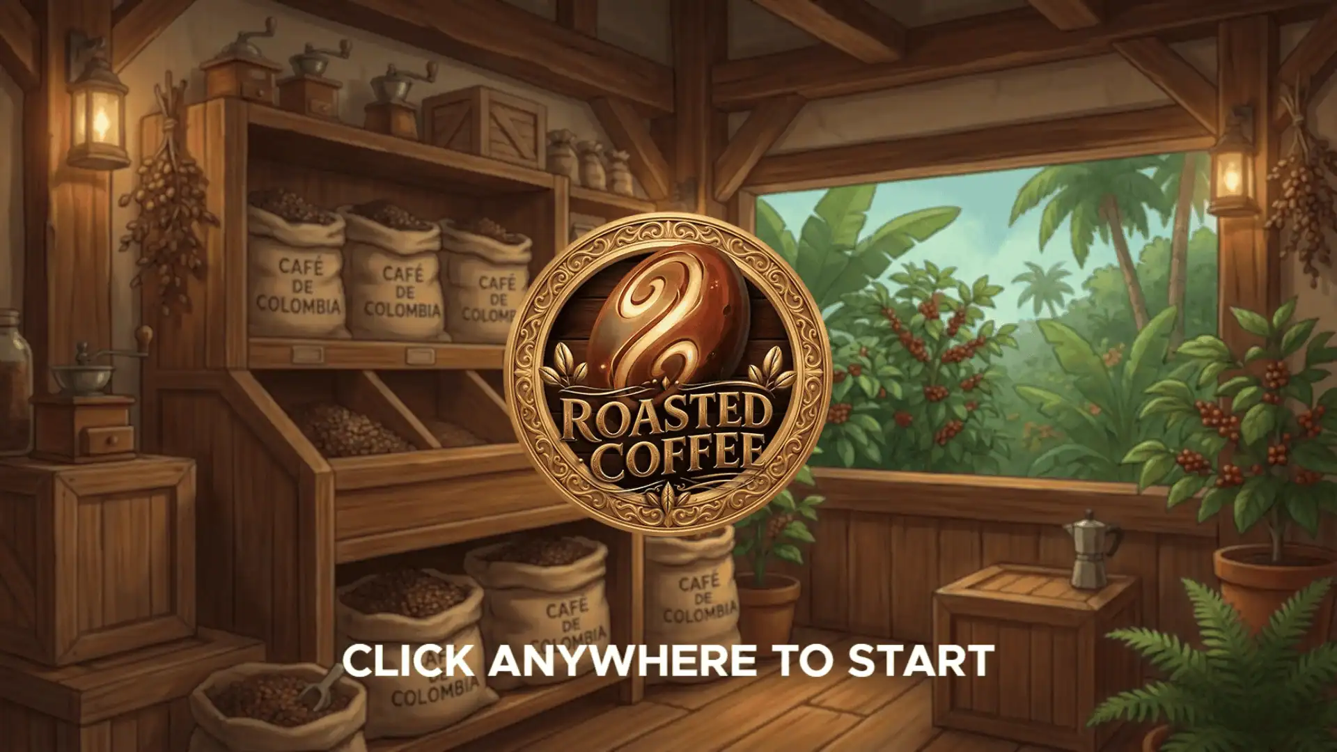 Roasted Coffee slot intro screen