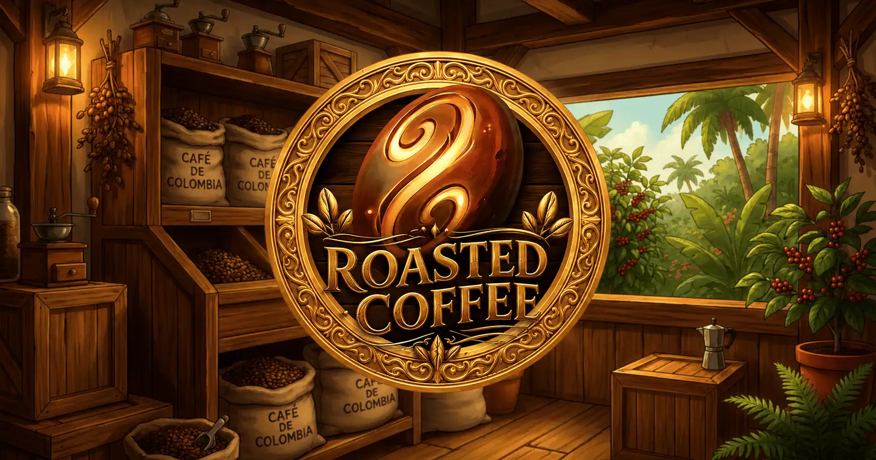Roasted Coffee Slot Demo by Onespin slot cover image