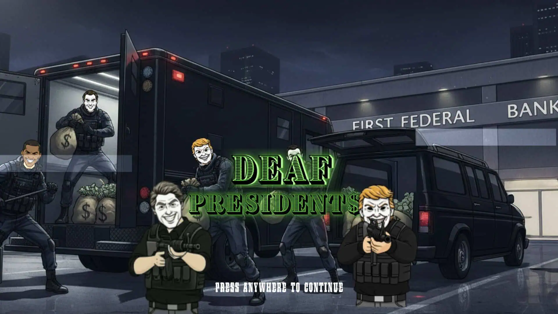 Deaf Presidents slot intro screen