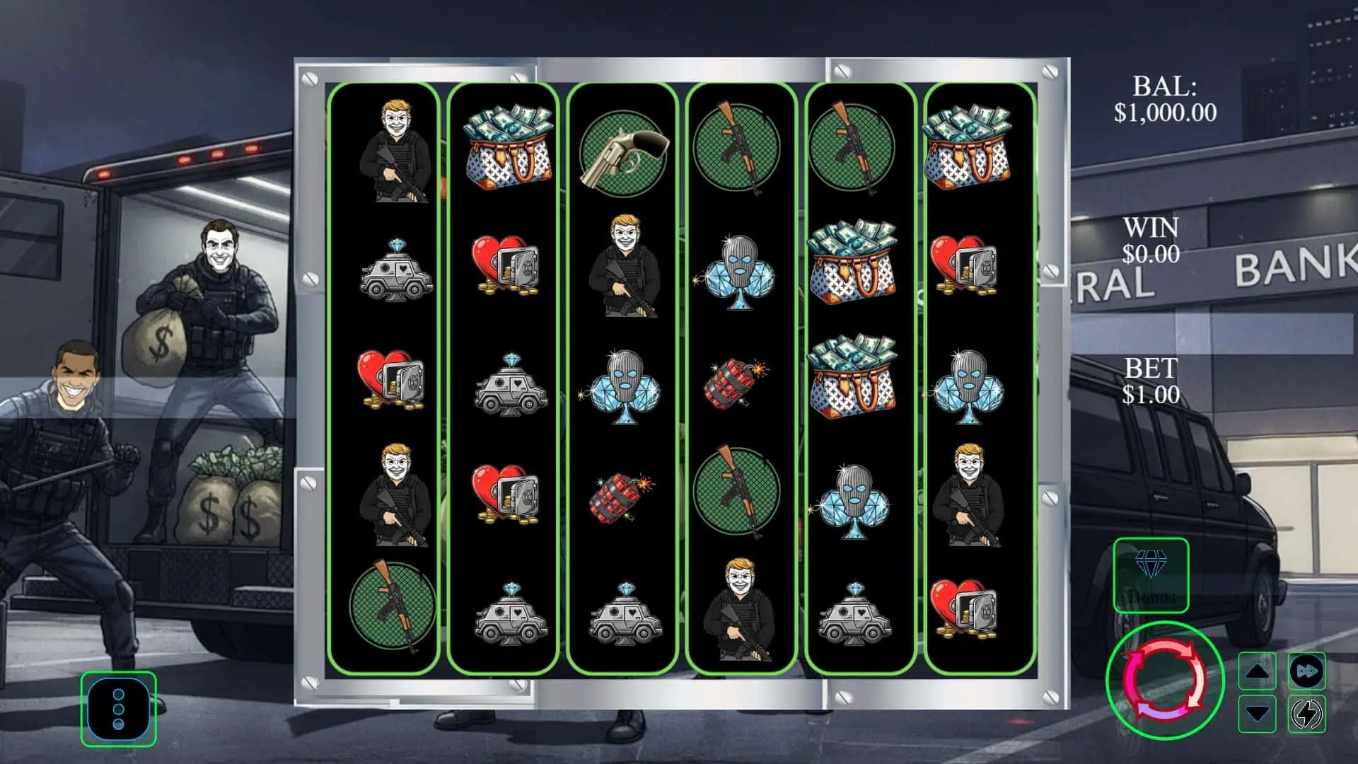 Deaf Presidents slot gameplay reels