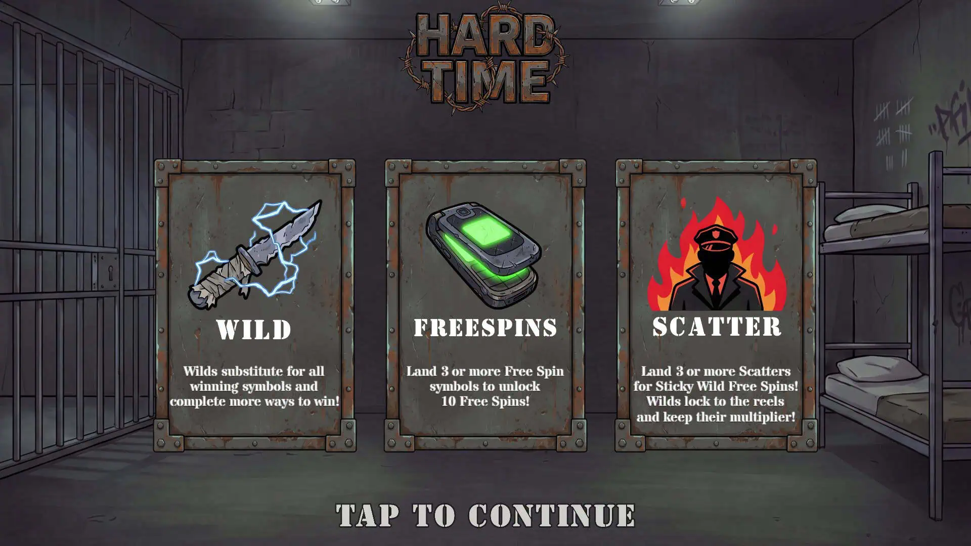 Hard Time slot intro screen