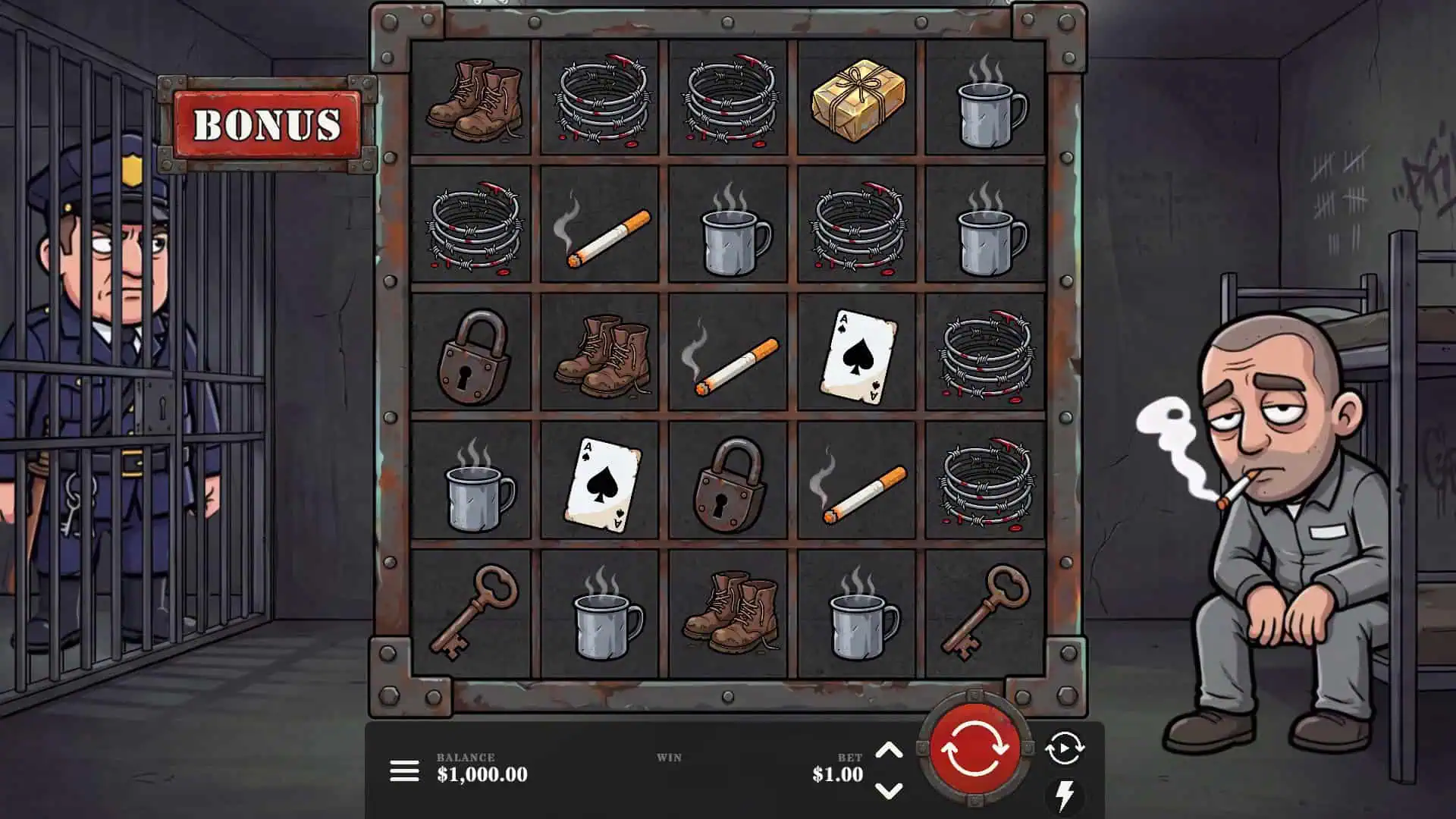 Hard Time slot gameplay reels