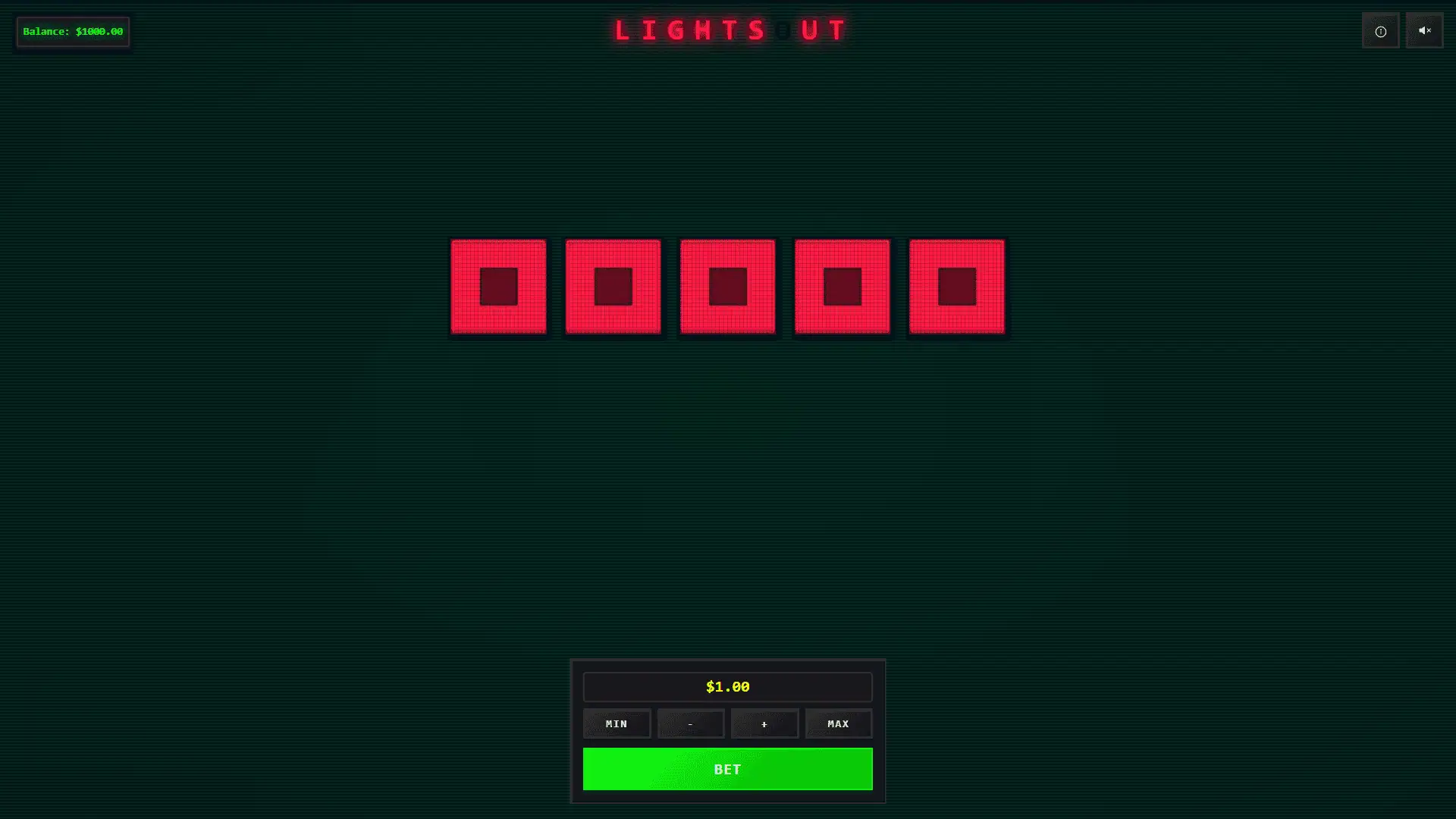 Lights Out slot gameplay reels