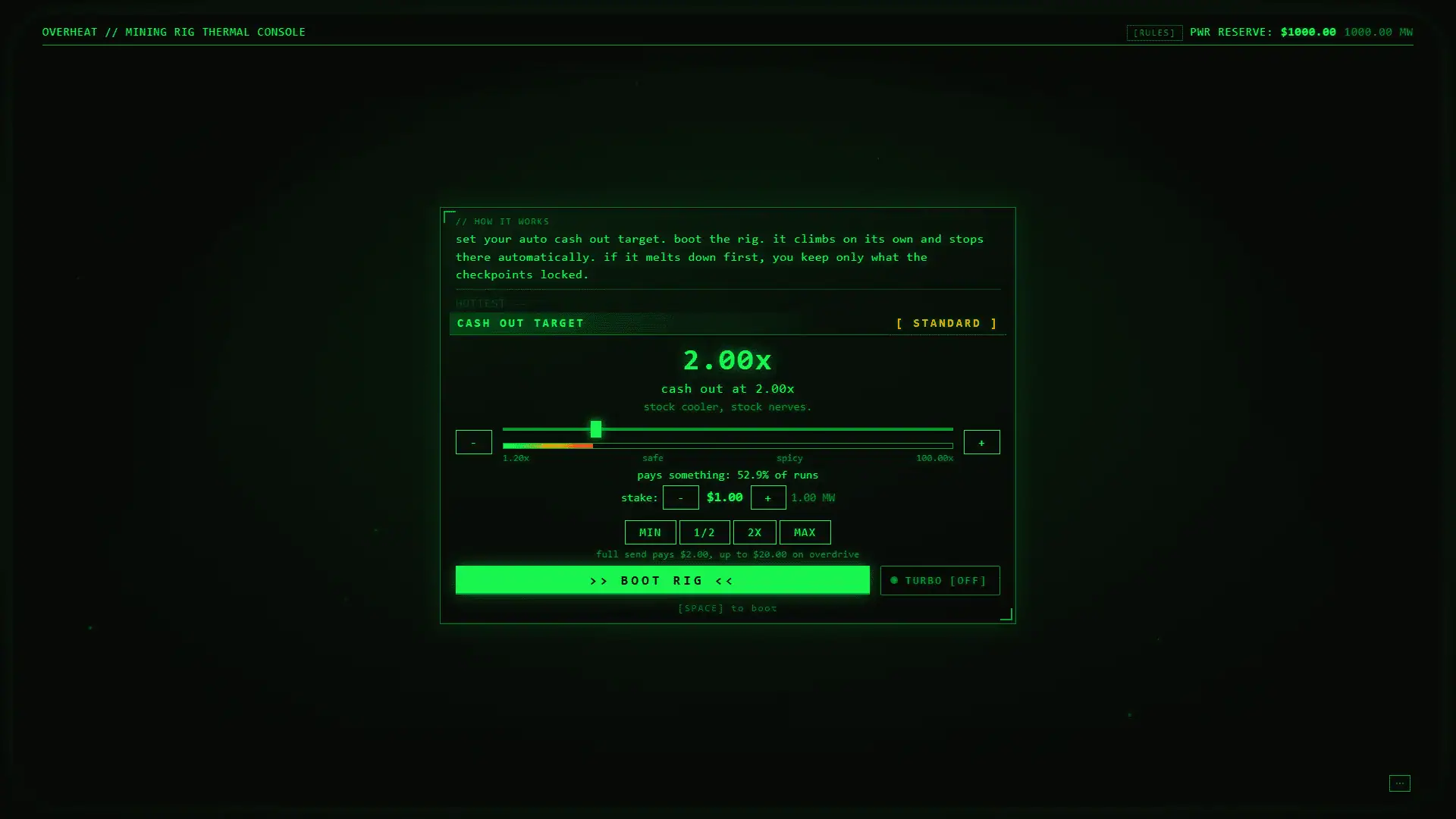 Overheat slot gameplay reels