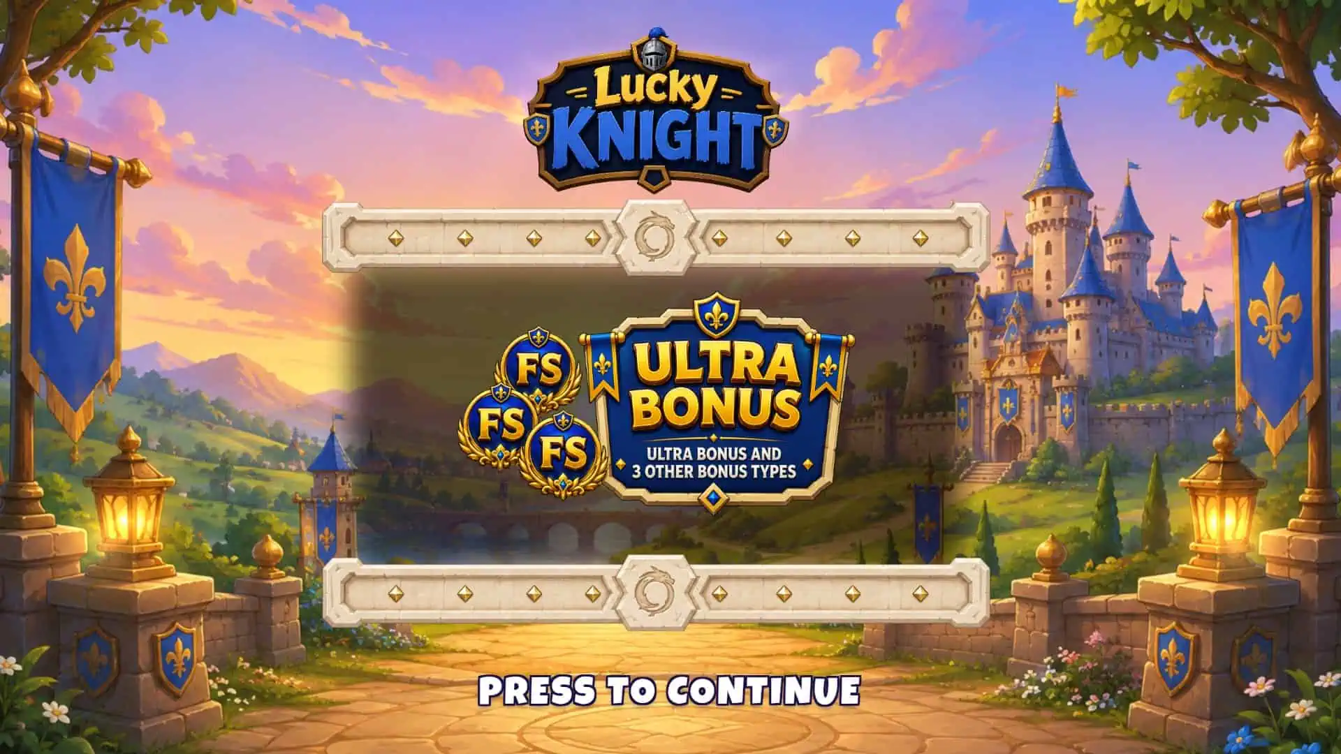 Lucky Knight slot intro screen