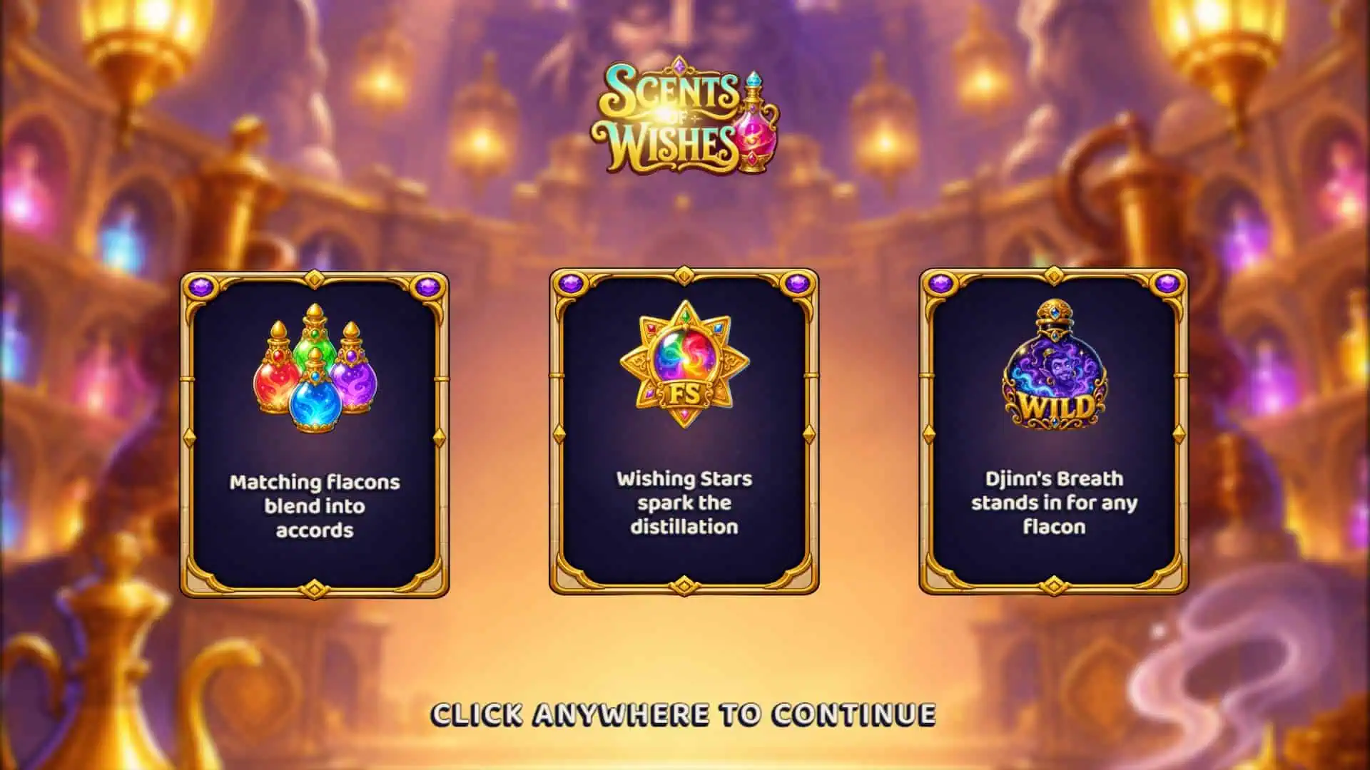 Scents of Wishes slot intro screen