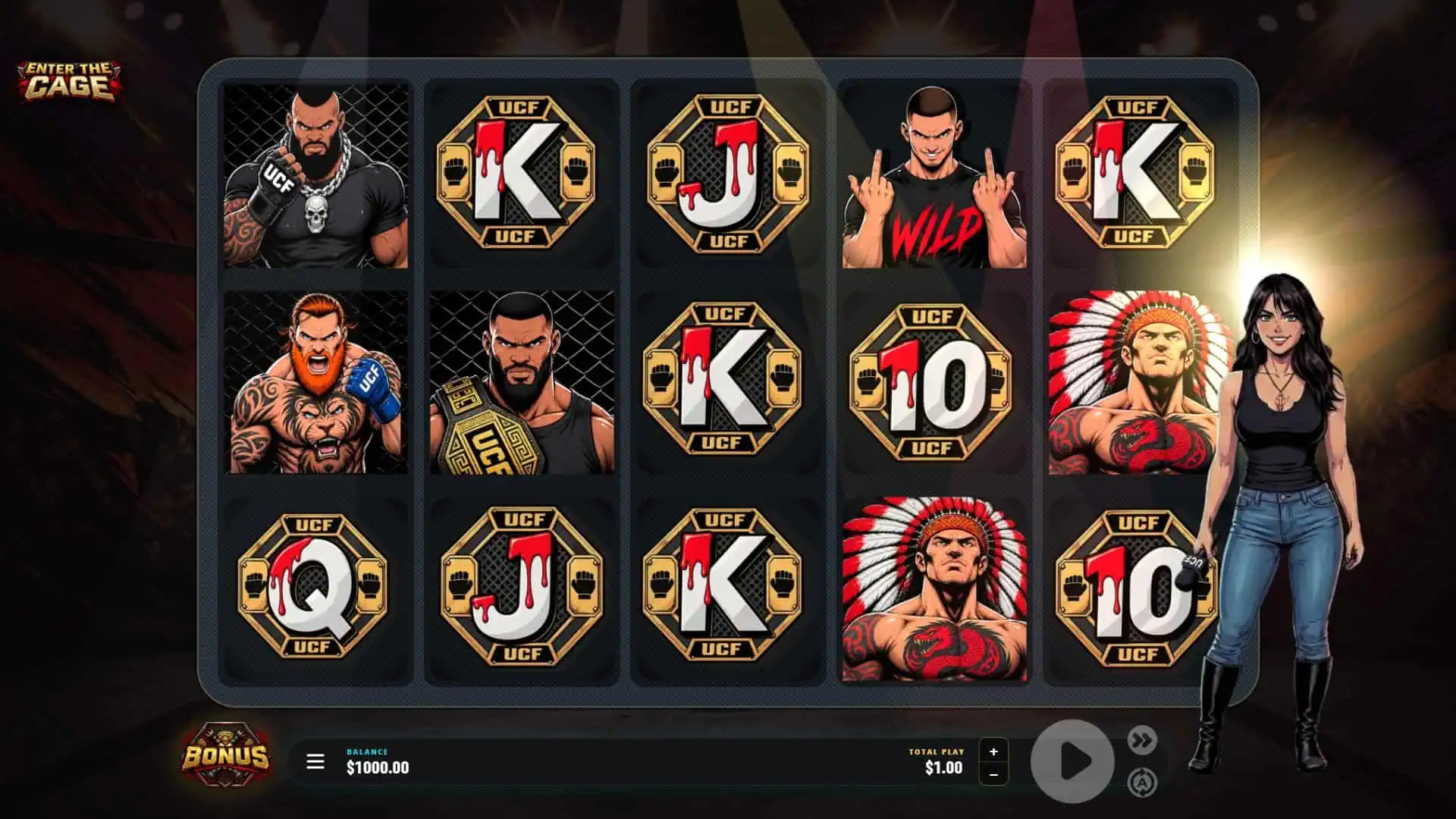 Enter The Cage slot gameplay reels