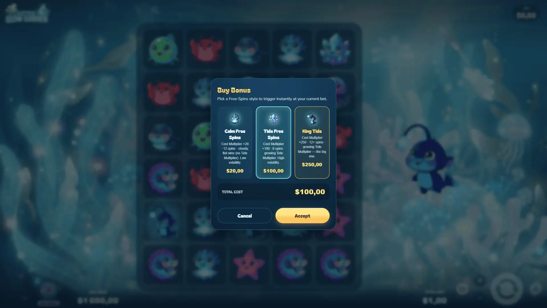 Little Glow Garden bonus buy menu