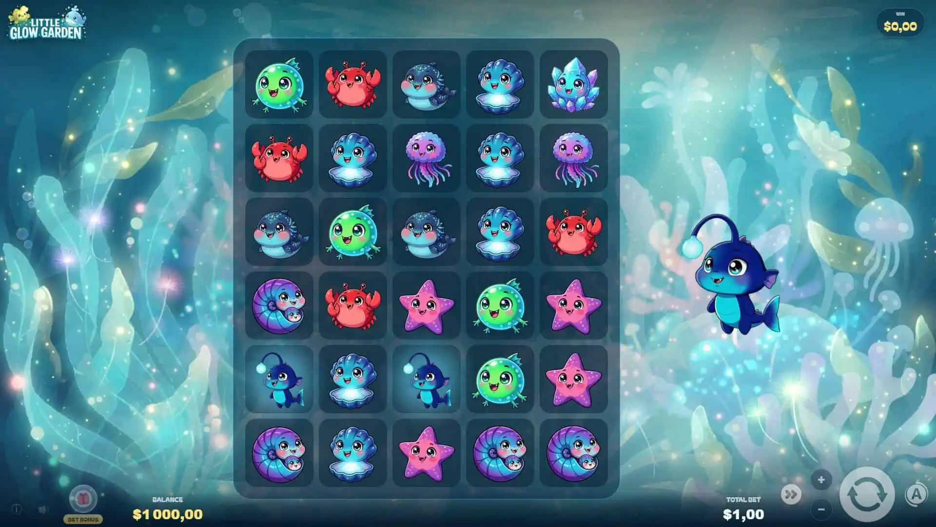 Little Glow Garden slot gameplay reels