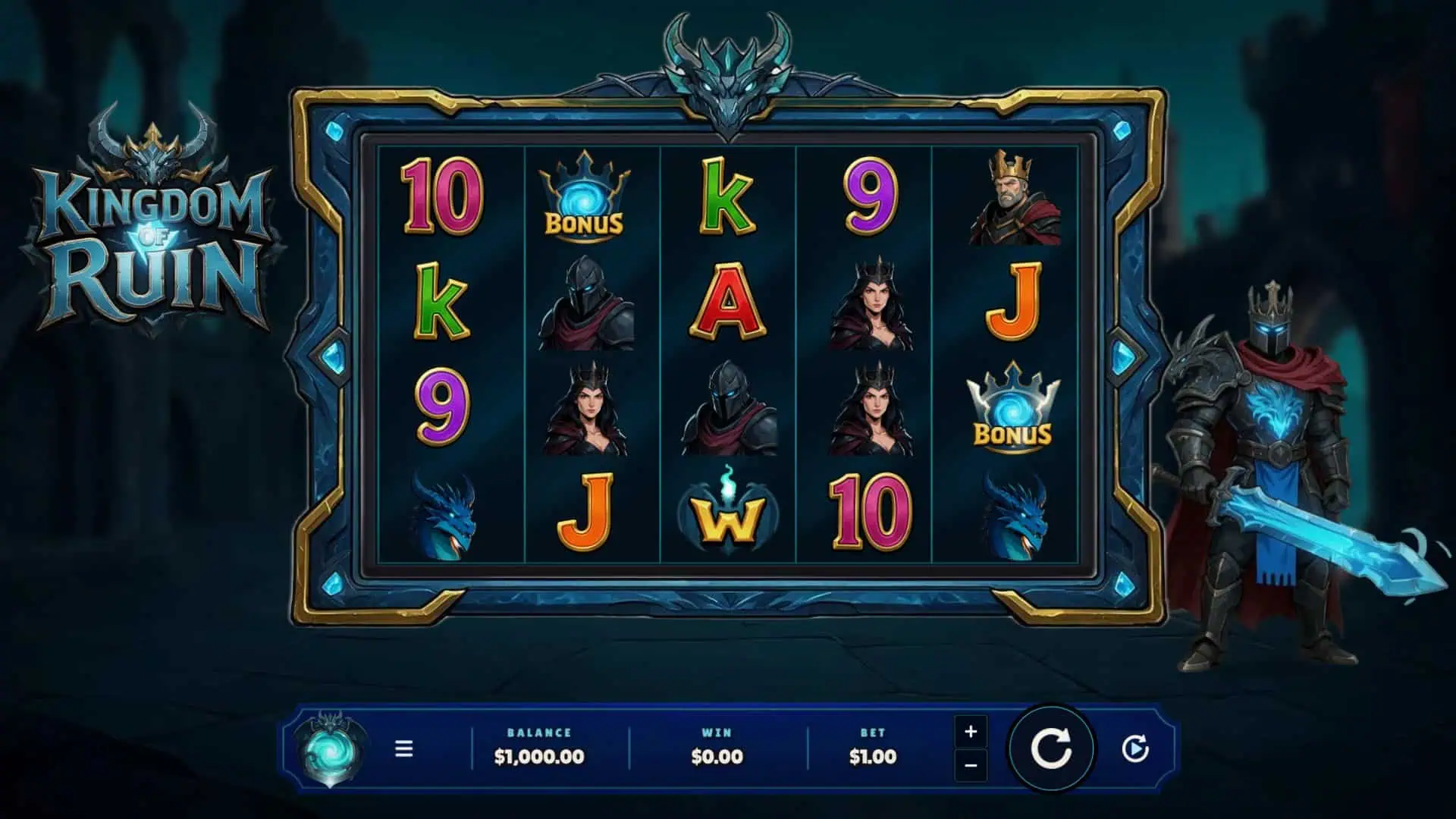 Kingdom of Ruin slot gameplay reels
