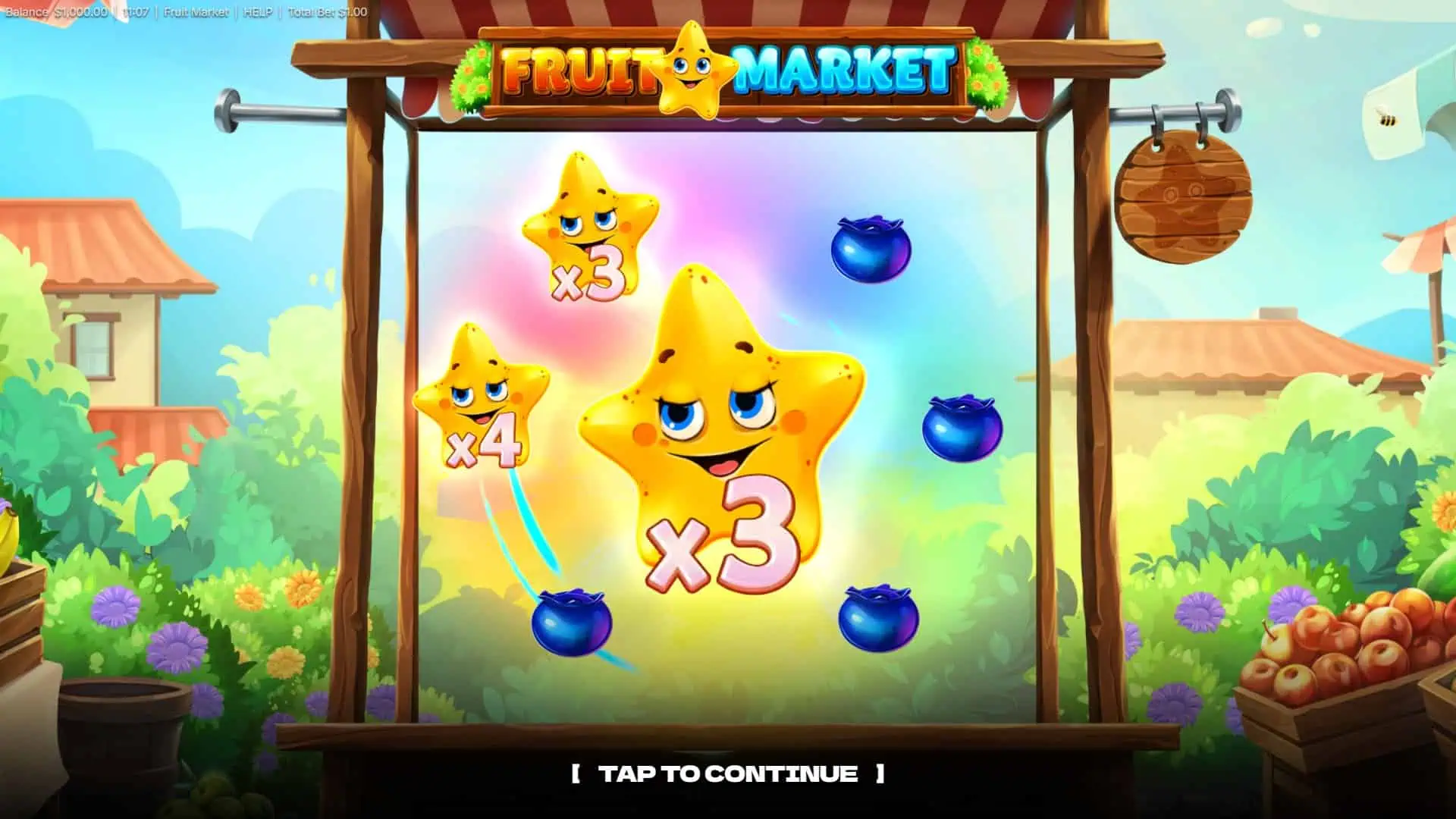 Fruit Market slot intro screen