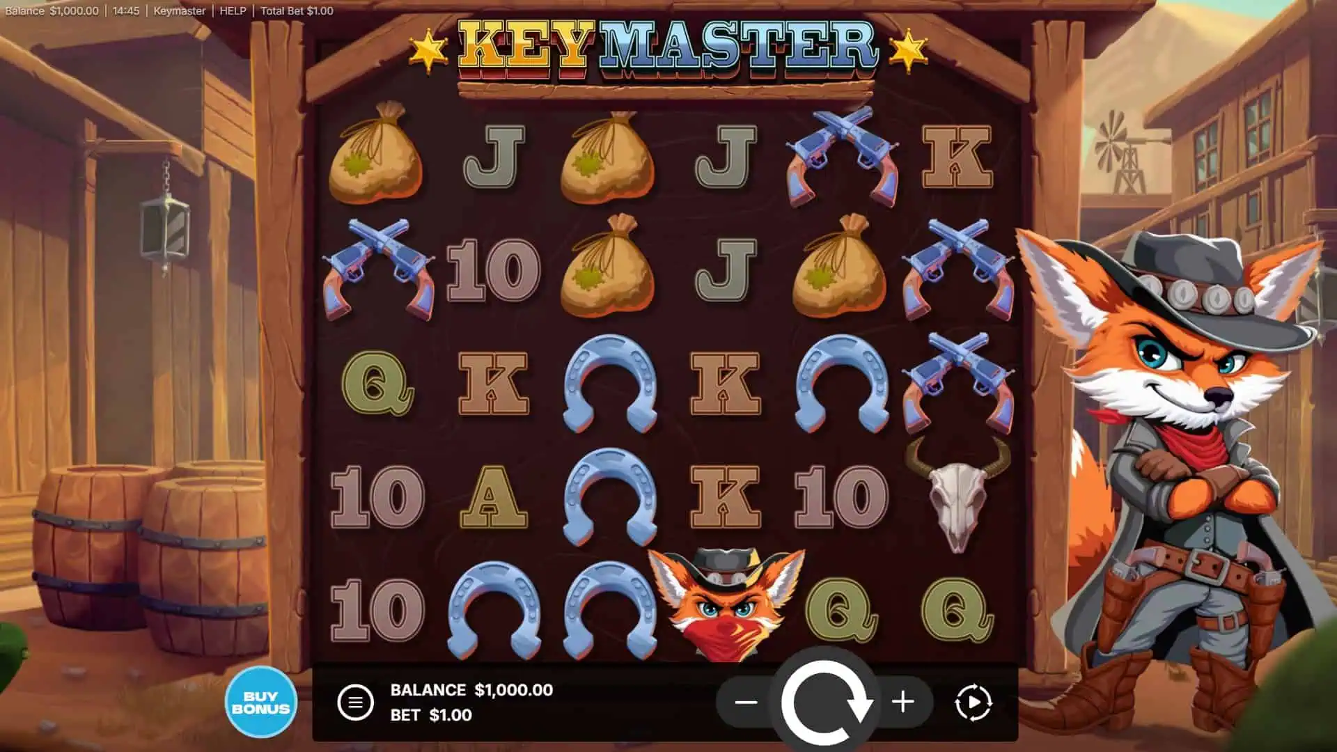 Key Master slot gameplay reels