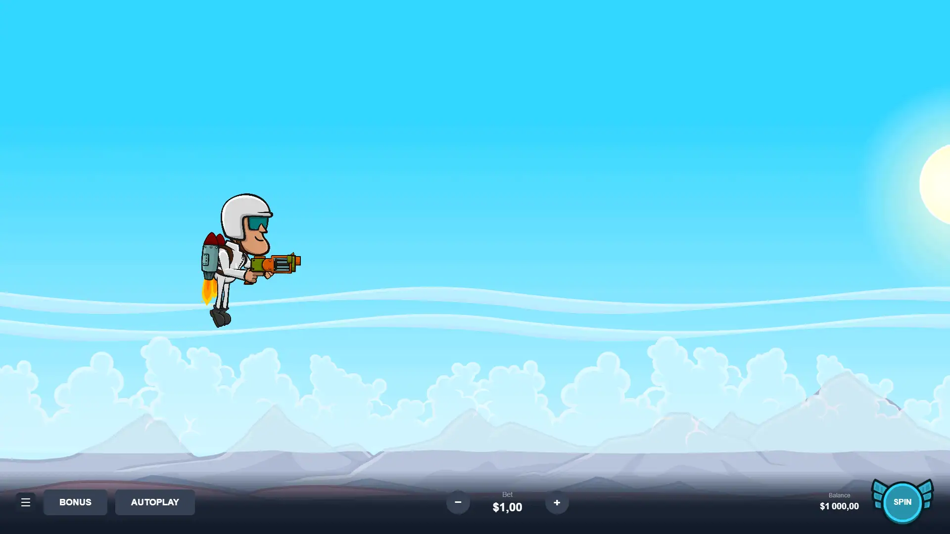 Jetpack Wars slot gameplay reels