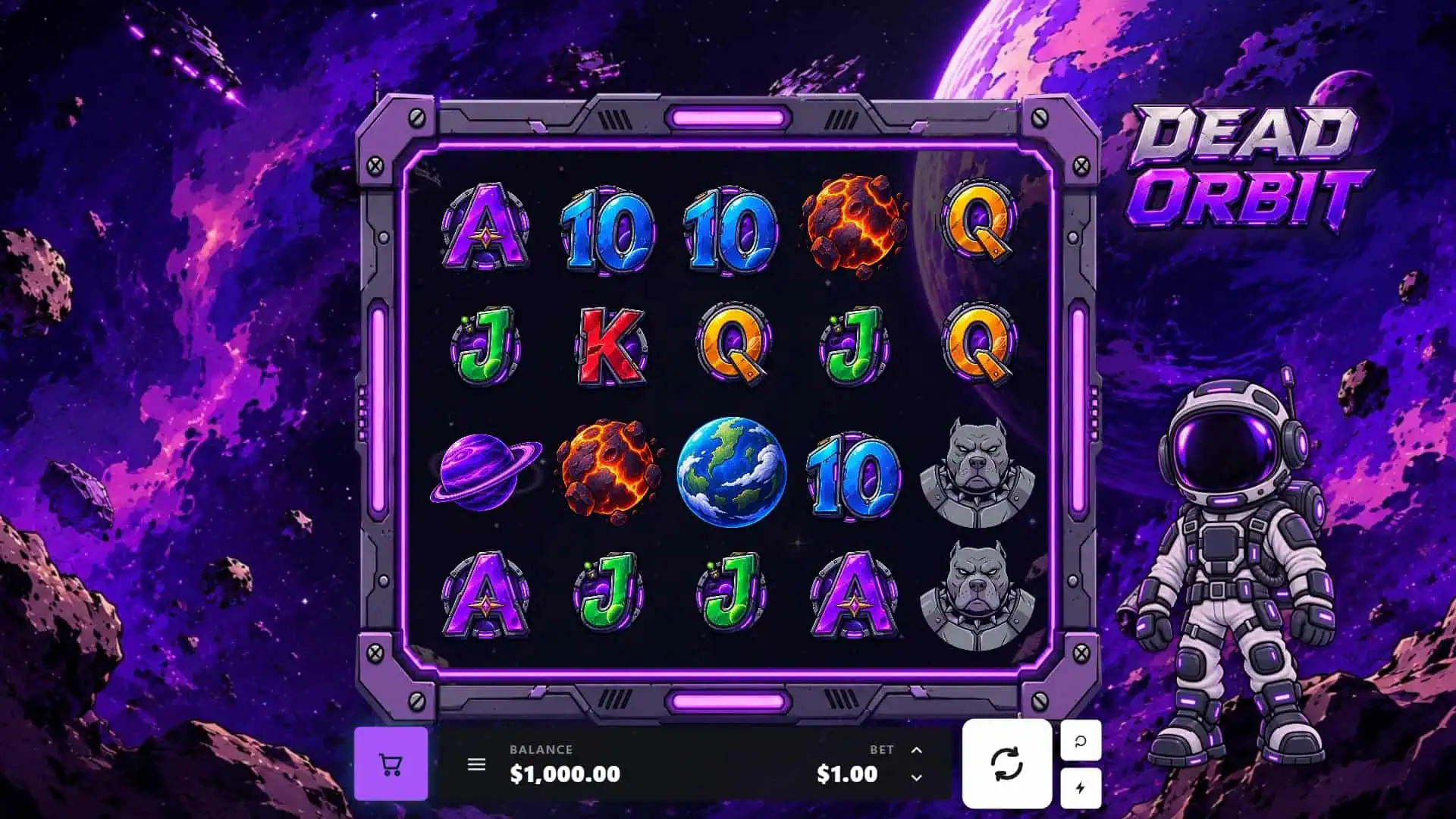 Dead Orbit slot gameplay reels