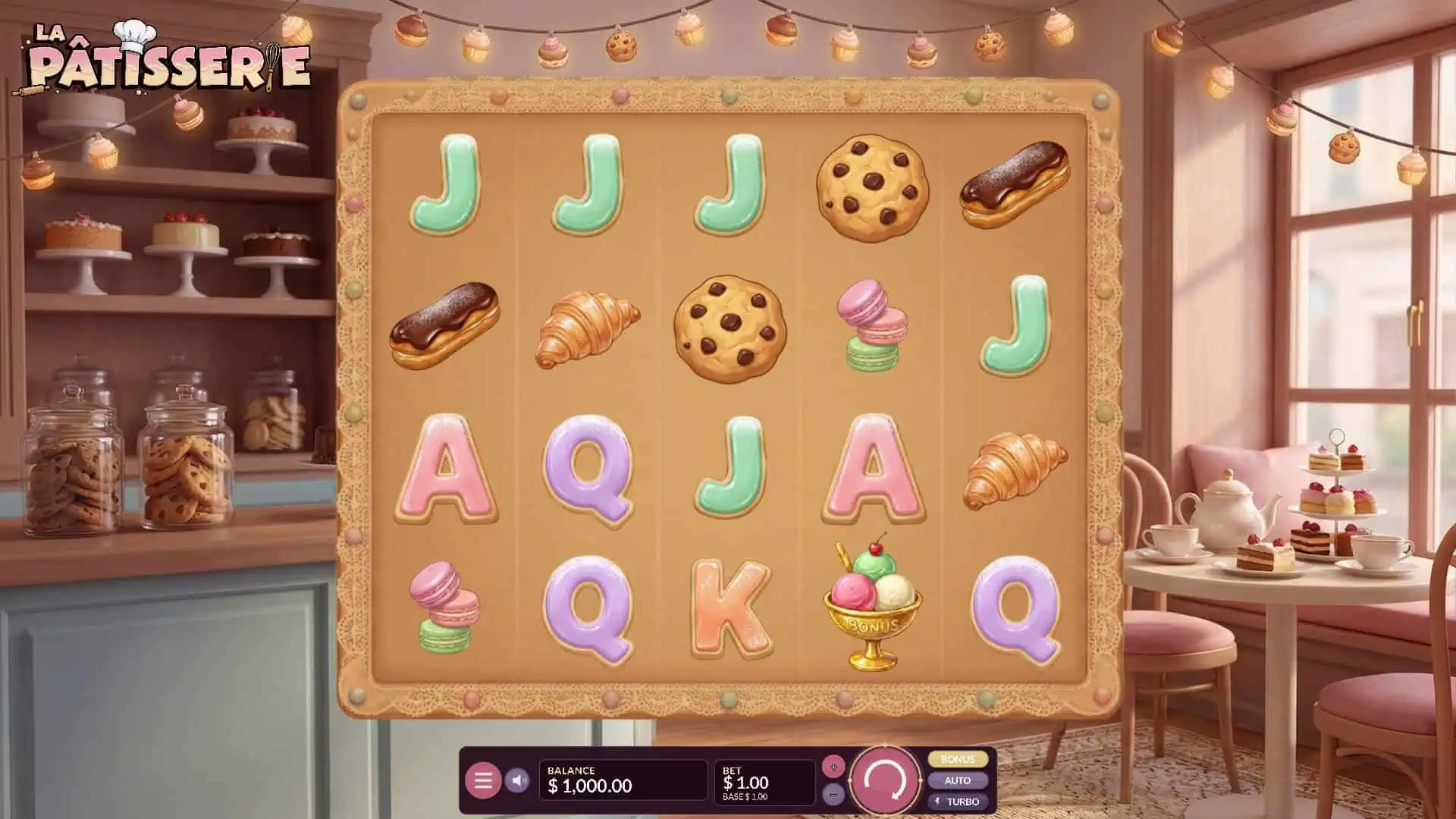 La P&acirc;tisserie slot gameplay reels