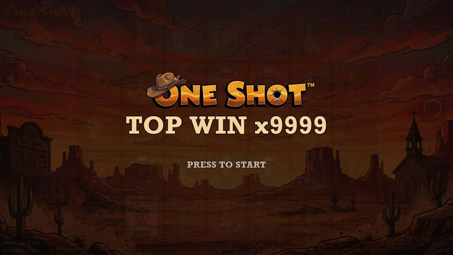 One Shot slot intro screen
