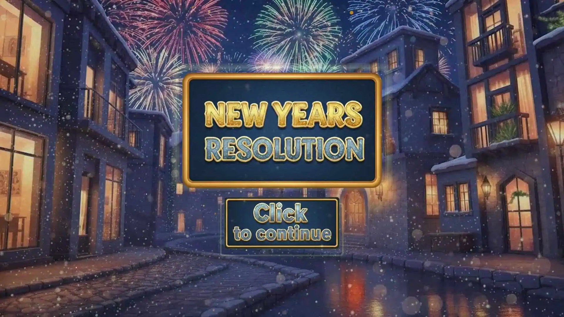 New Years Resolution slot intro screen