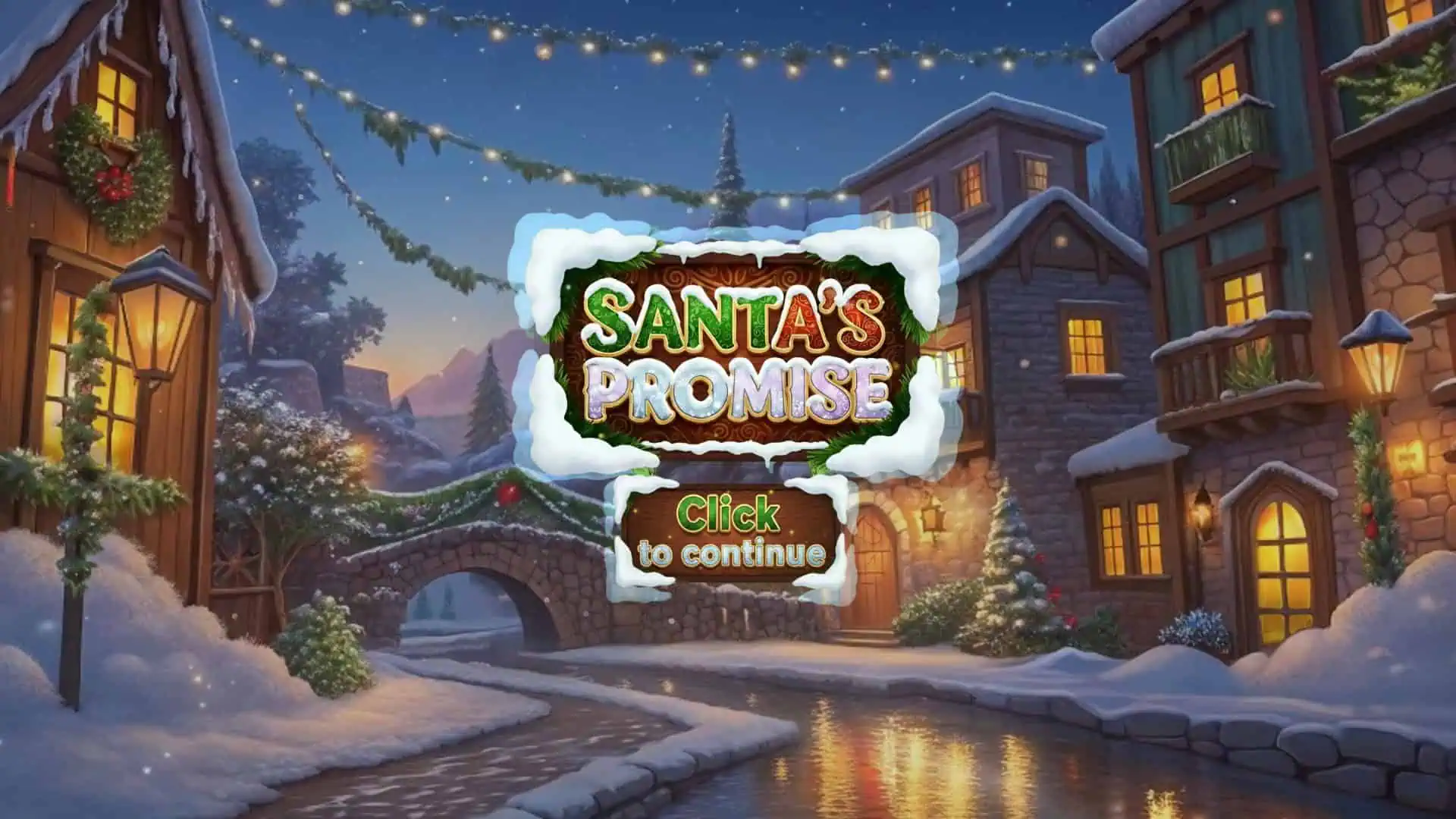 Santas Promise slot intro screen