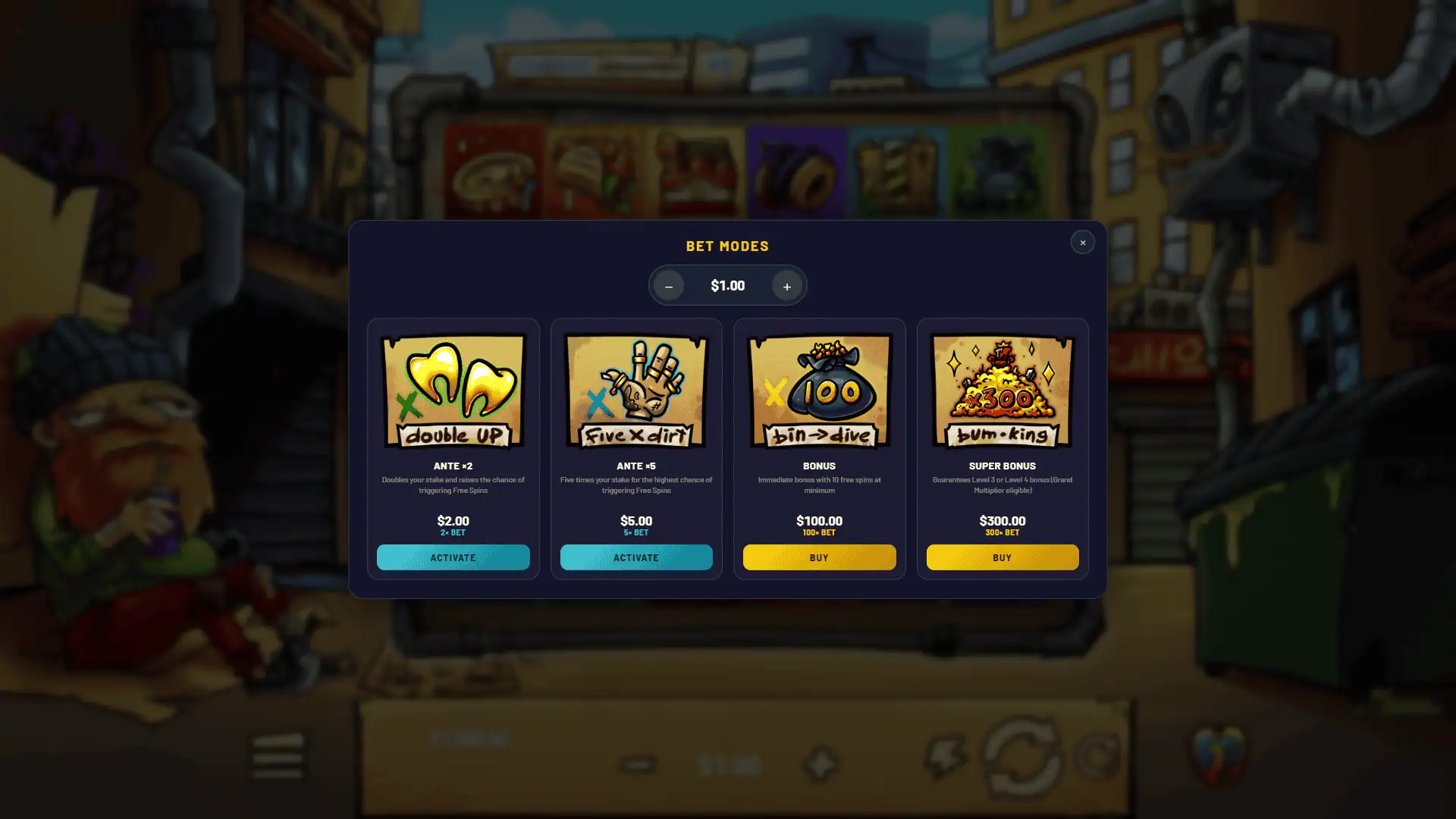 Grand Barmud bonus buy menu