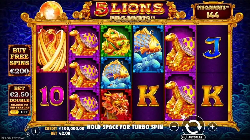 Pragmatic play 5 lions megaways game preview